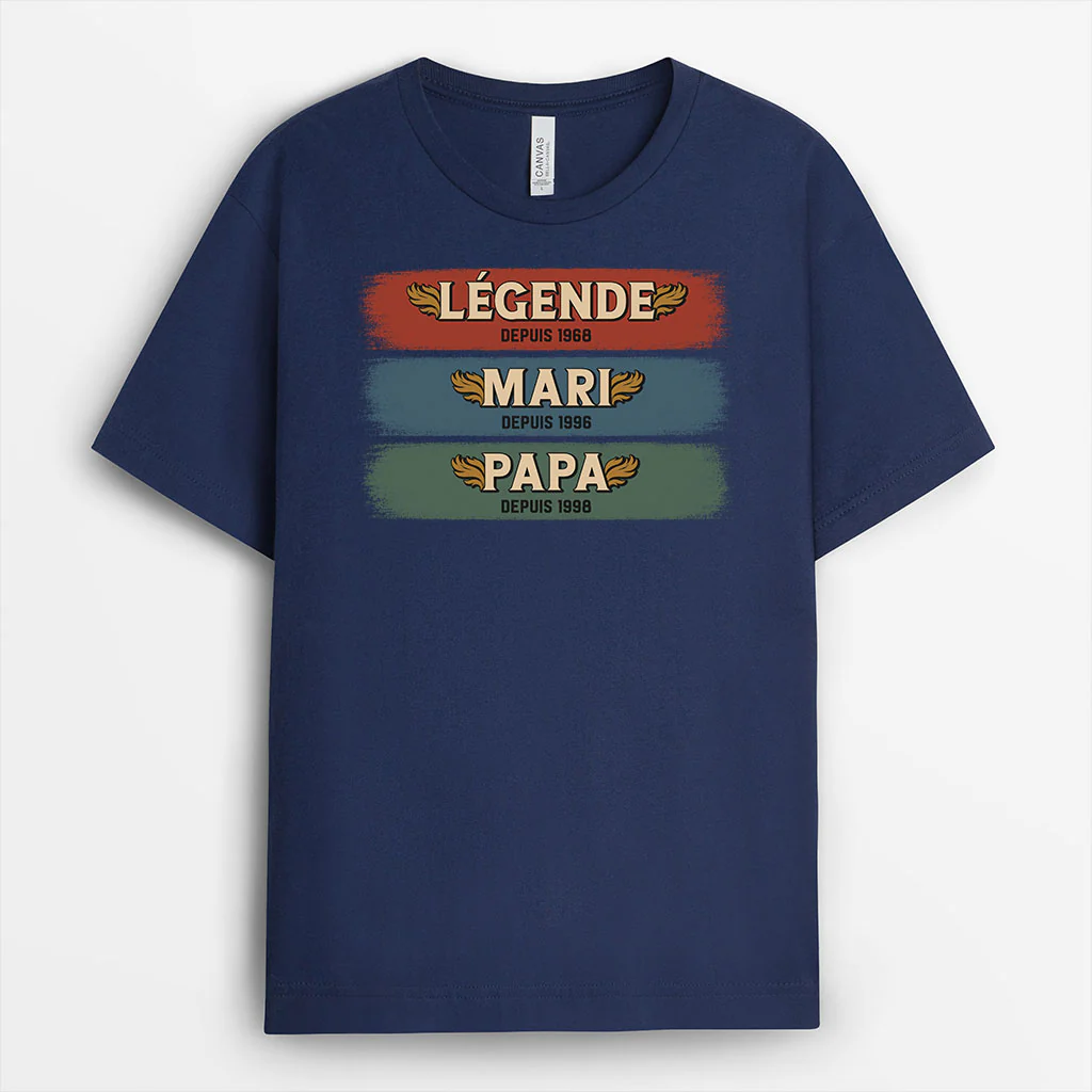 Tee Shirt Personnalisé Papa - Légende Depuis Papa Depuis Papy Depui - Image 2