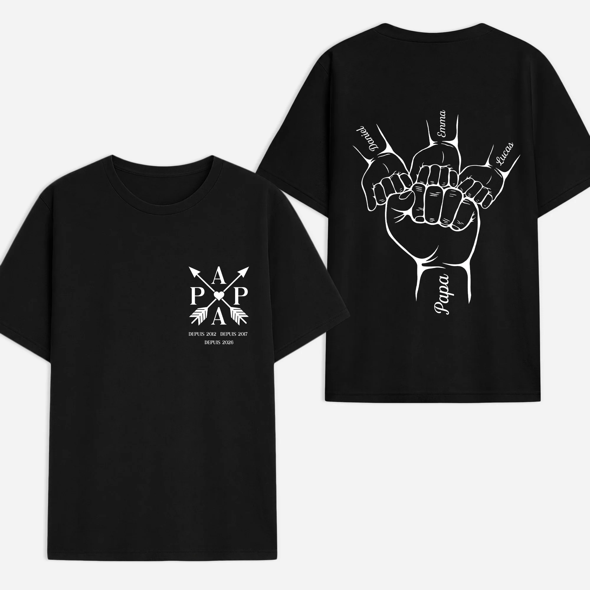 Tee Shirt Personnalisé Papa - Notre Père Depuis