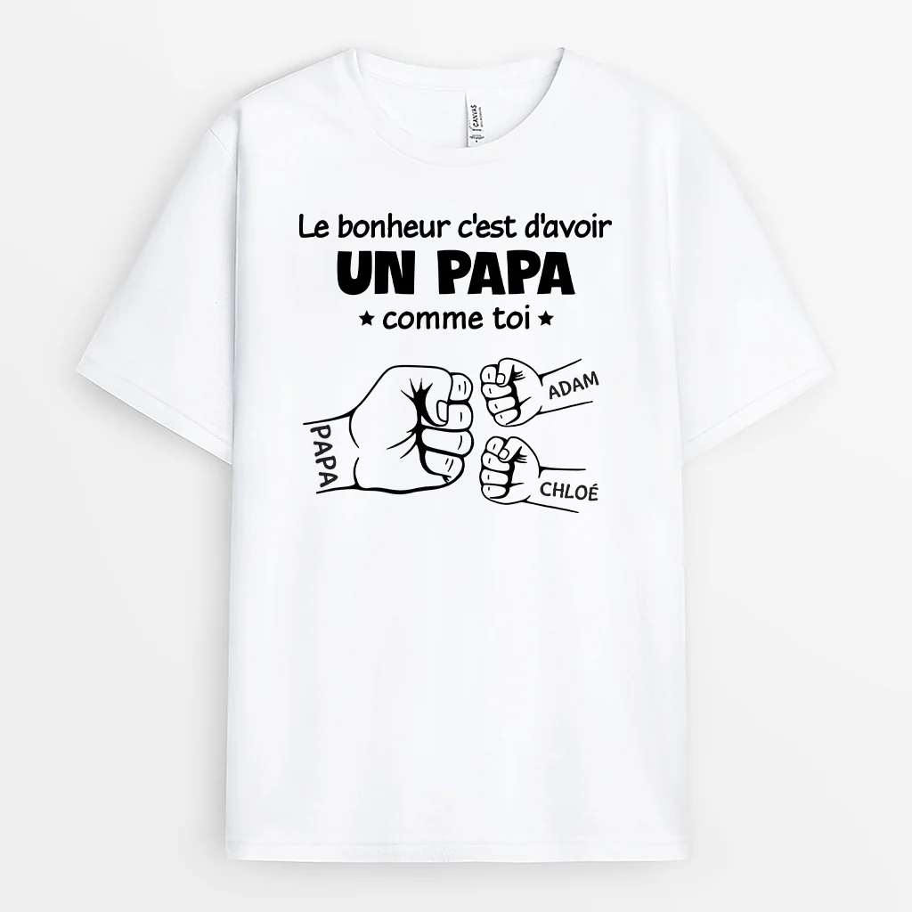 Tee Shirt Personnalisé Pour Papa - Le Bonheur