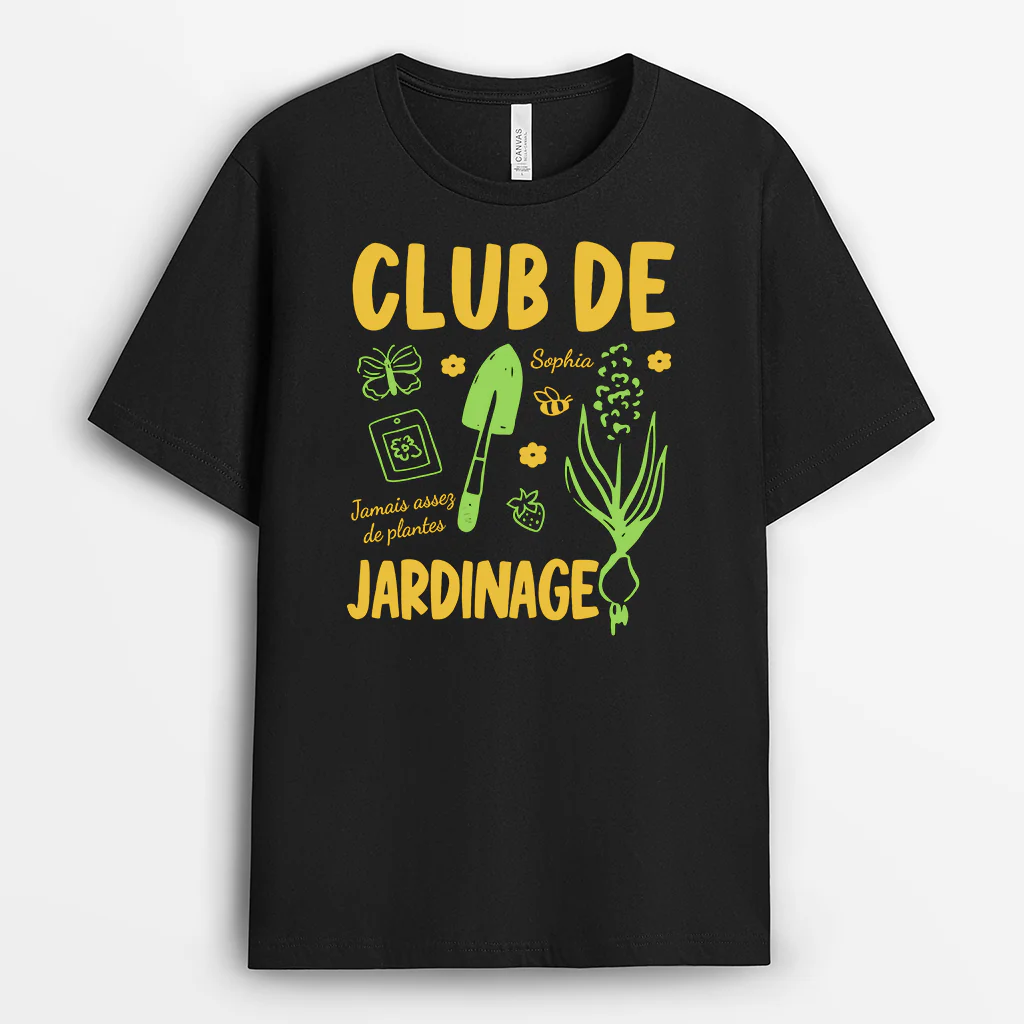 Tee Shirt Personnalisé Prénom - Club De Jardinage De Femme Homme