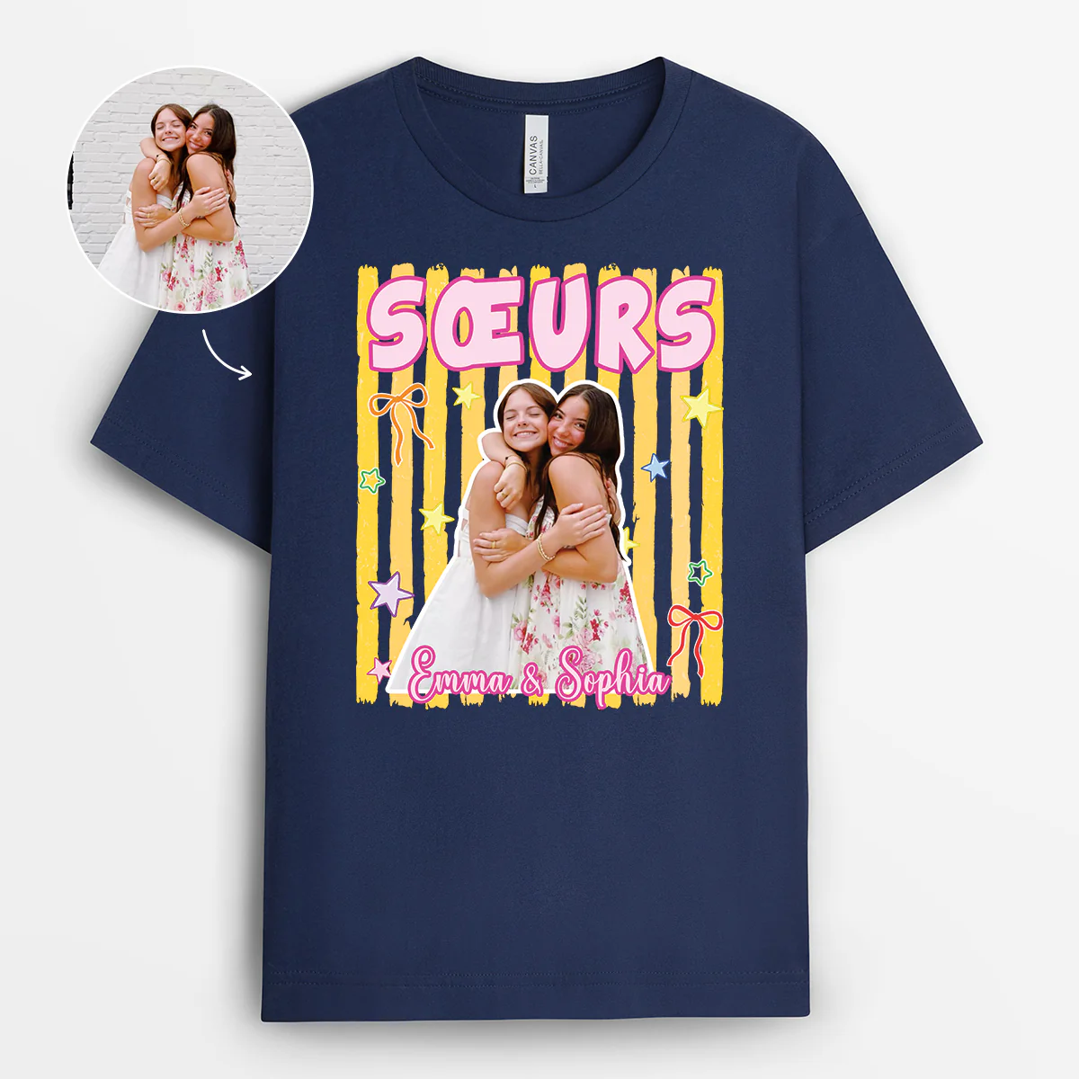 Tee Shirt Personnalisé Prénom Couleur Foncée - La Bande Des Meilleures Amies - Image 2