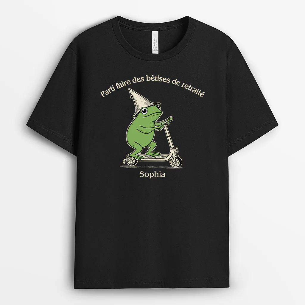 Tee Shirt Personnalisé Prénom - Parti Faire Des Bêtises De Retraité