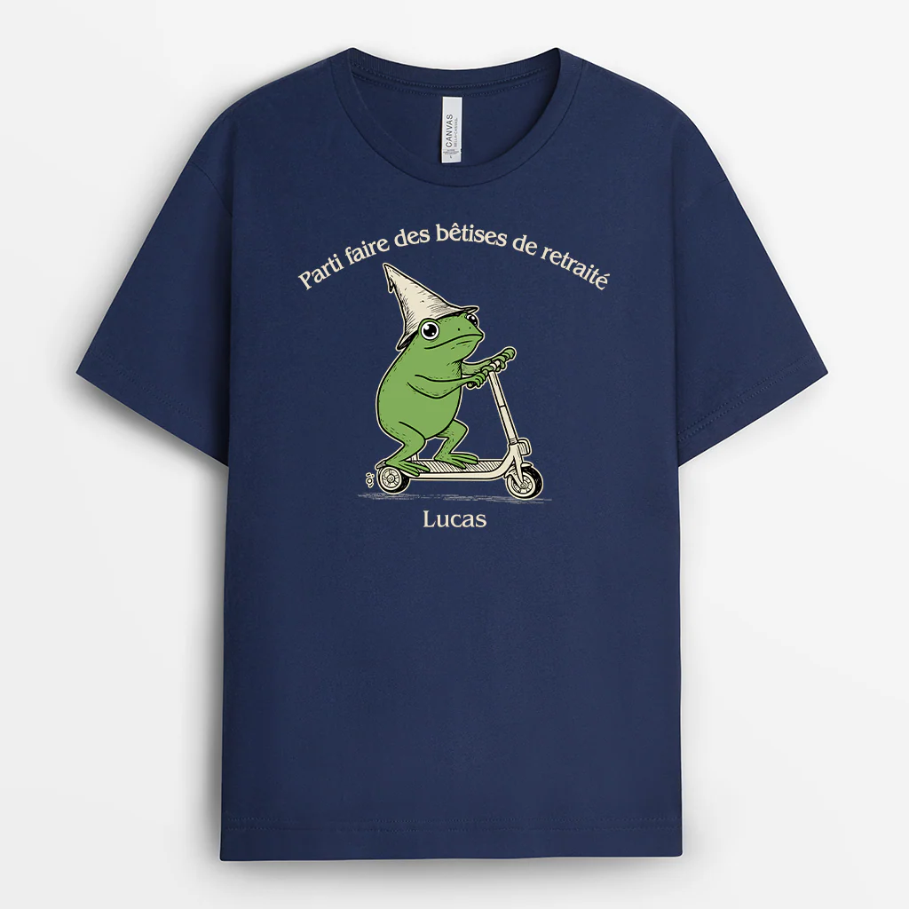 Tee Shirt Personnalisé Prénom - Parti Faire Des Bêtises De Retraité - Image 2
