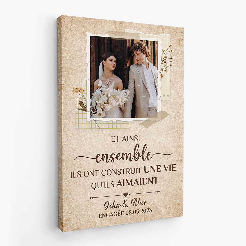 Toile Ainsi Ensemble Ils Ont Construit Une Vie Qu'Ils Aimaient Personnalisée - Image 2