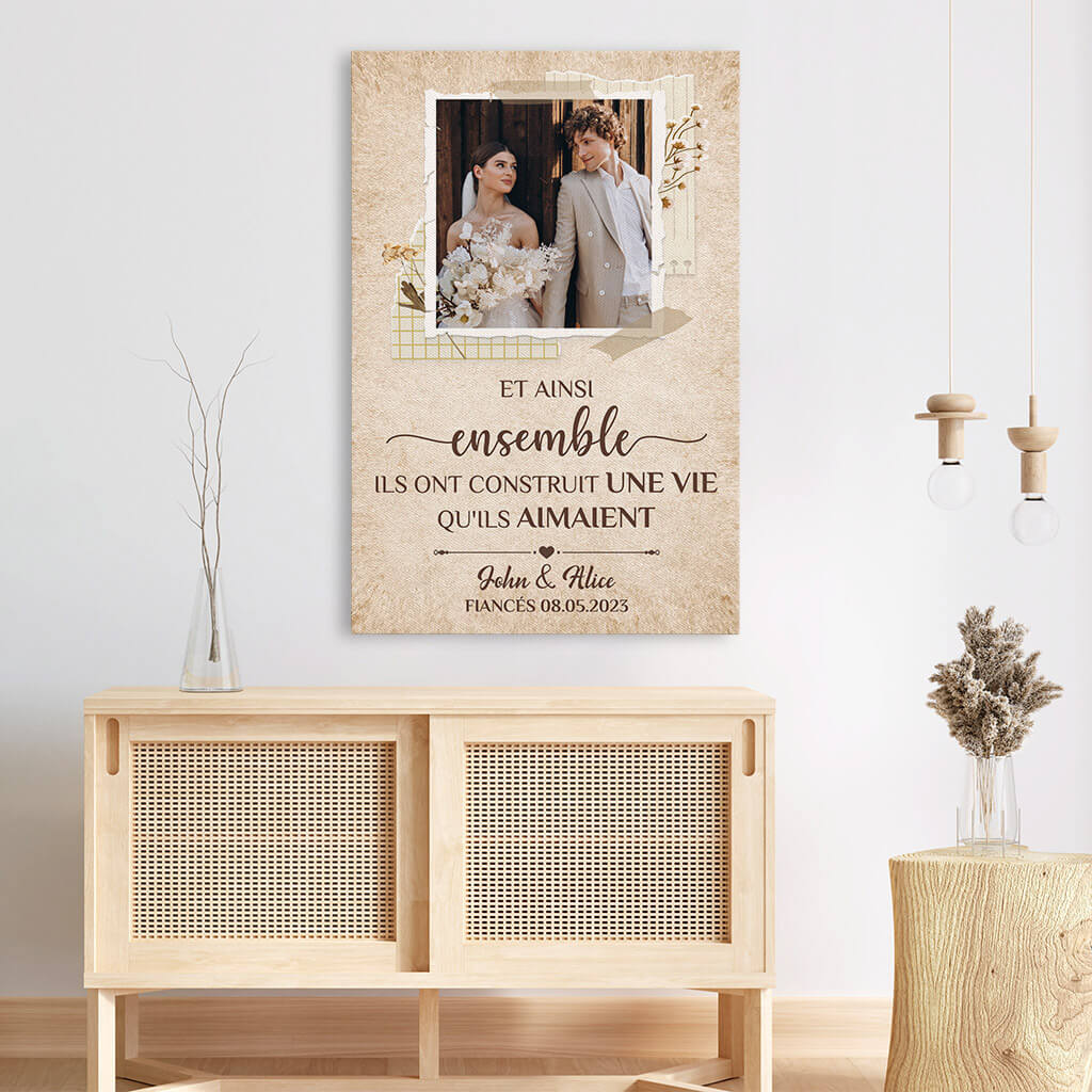 Toile Ainsi Ensemble Ils Ont Construit Une Vie Qu'Ils Aimaient Personnalisée - Image 3