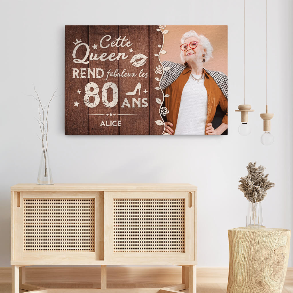Toile Personnalisé Anniversaire - Cette Queen Rend Fabuleux Les 60 Ans Personnalisée - Image 3