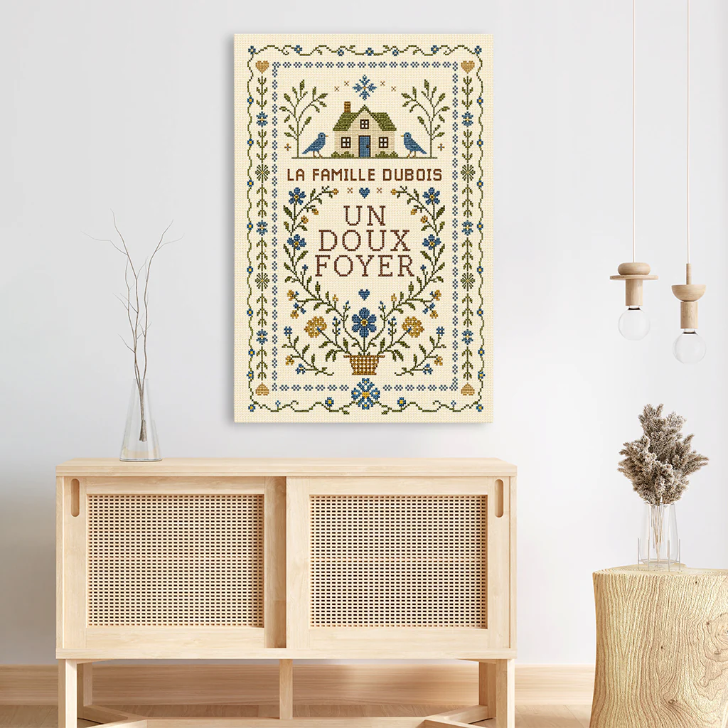 Toile Famille Personnalisée Pour Nouvelle Maison - Un Doux Foyer - Image 3