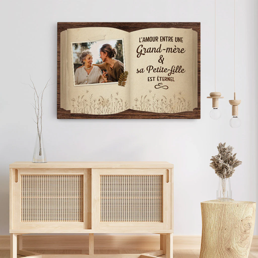 Tableau Fête Des Mères Personnalisé | L'Amour Entre Une Mamie et Ses Enfants Éternel - Image 3