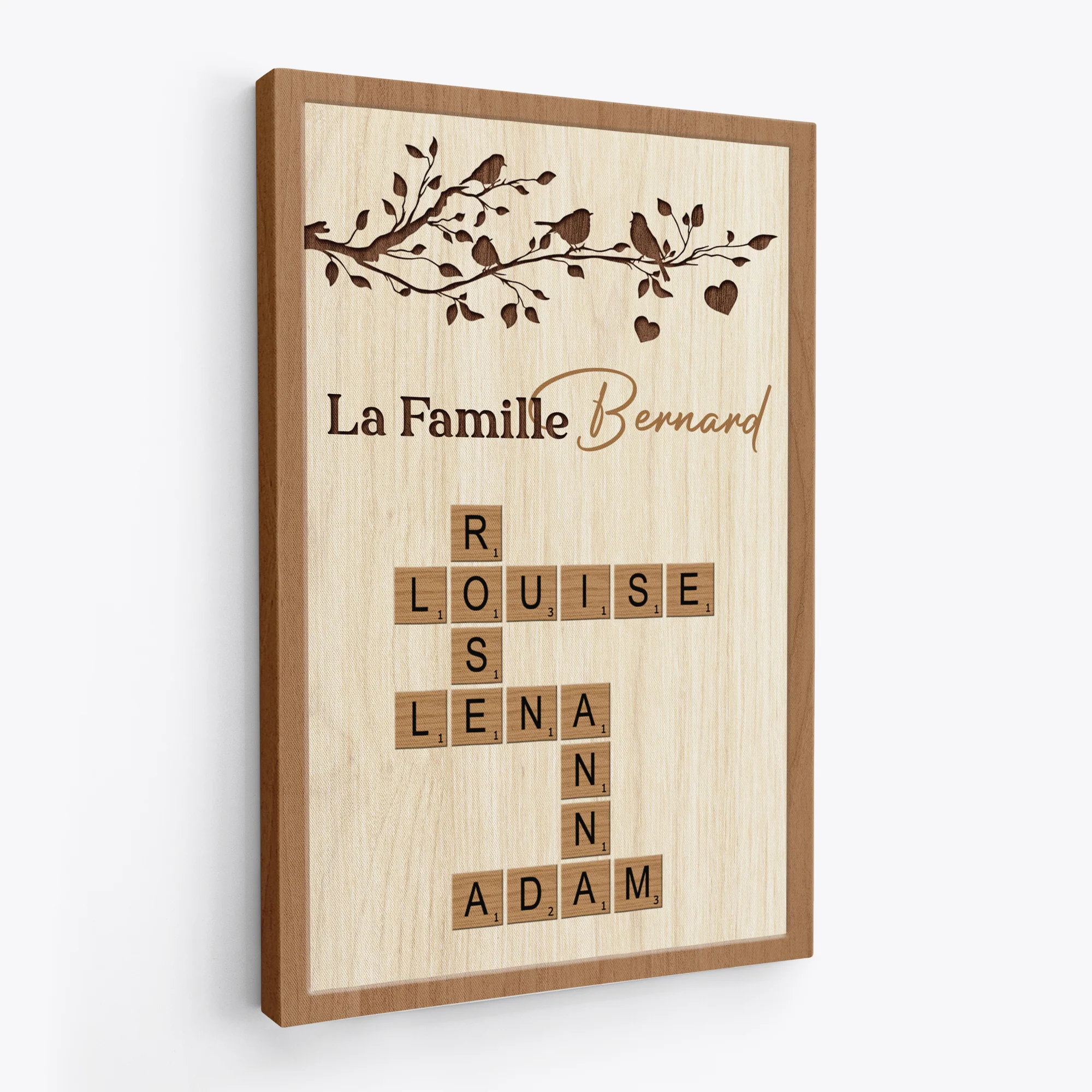 Tableau Avec Les Prénoms De La Famille – Version Scrabble - Image 2
