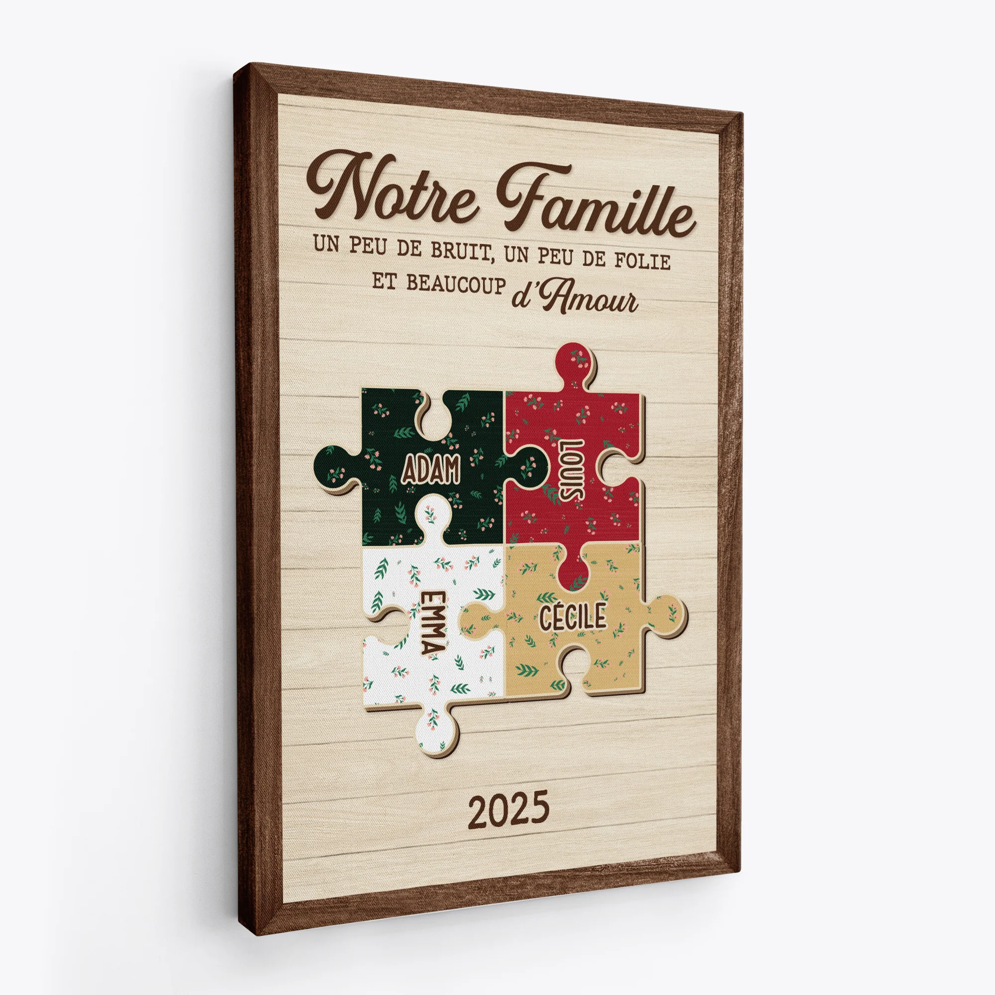 Tableau Avec Les Prénoms De La Famille – Les Pièces De Notre Famille - Image 2