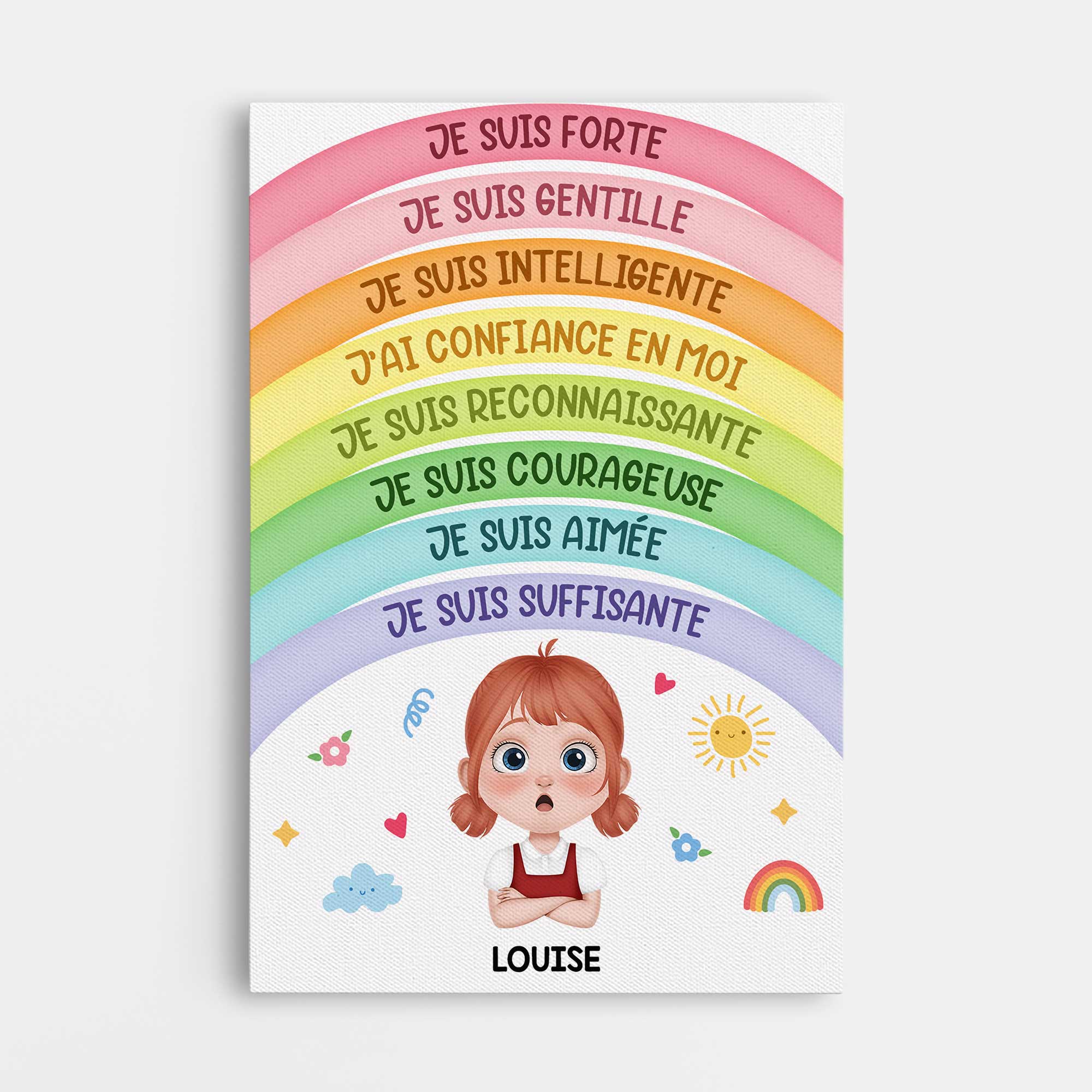 Toile Personnalisée Pour Enfant - Je Suis Courageuse