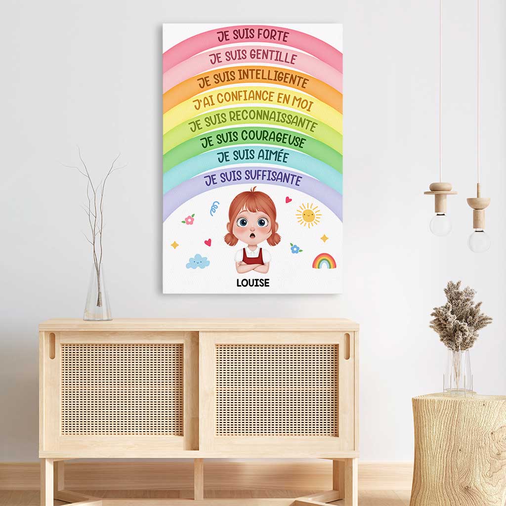 Toile Personnalisée Pour Enfant - Je Suis Courageuse - Image 3