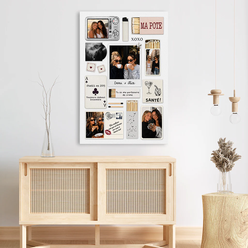Toile Personnalisée Avec Photo - Une Meilleure Amie Devenue Une Sœur - Image 3