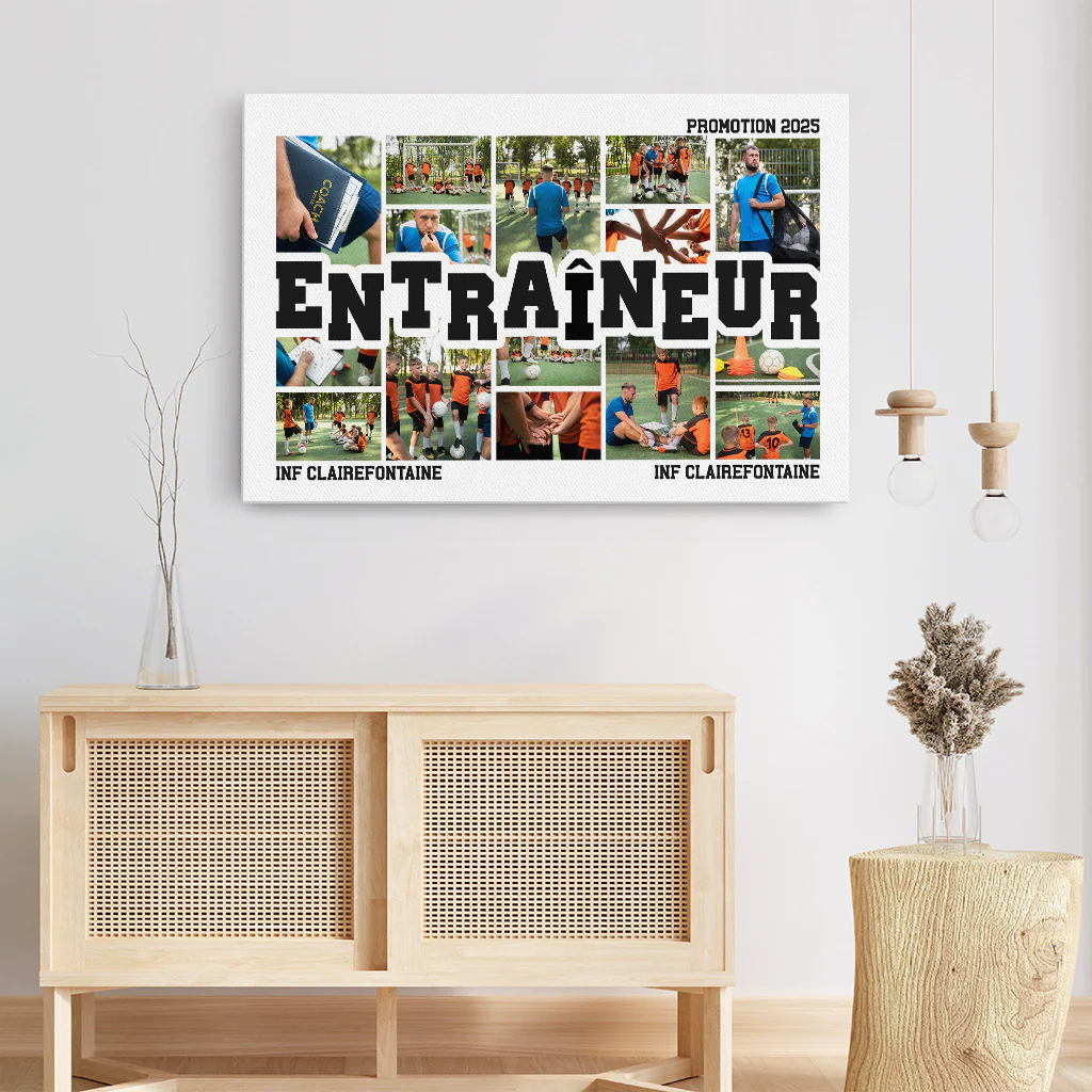 Toile Personnalisée Photo - Cadeau Pour Coach - Image 3