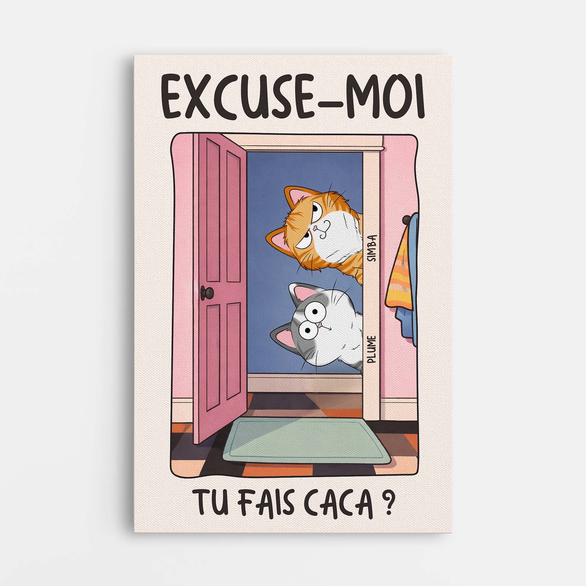 Toile Personnalisée Chat - Excuse-moi