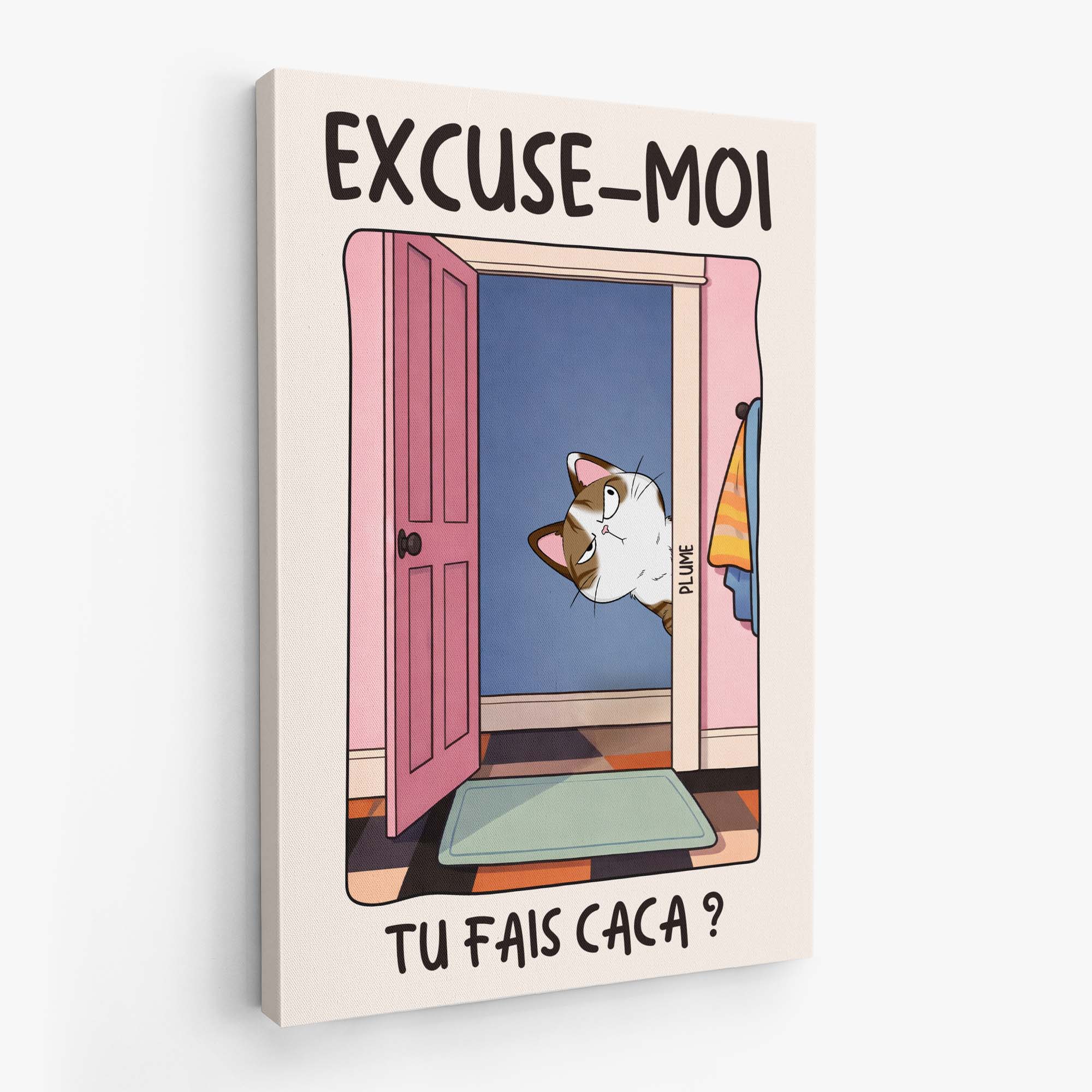 Toile Personnalisée Chat - Excuse-moi - Image 2
