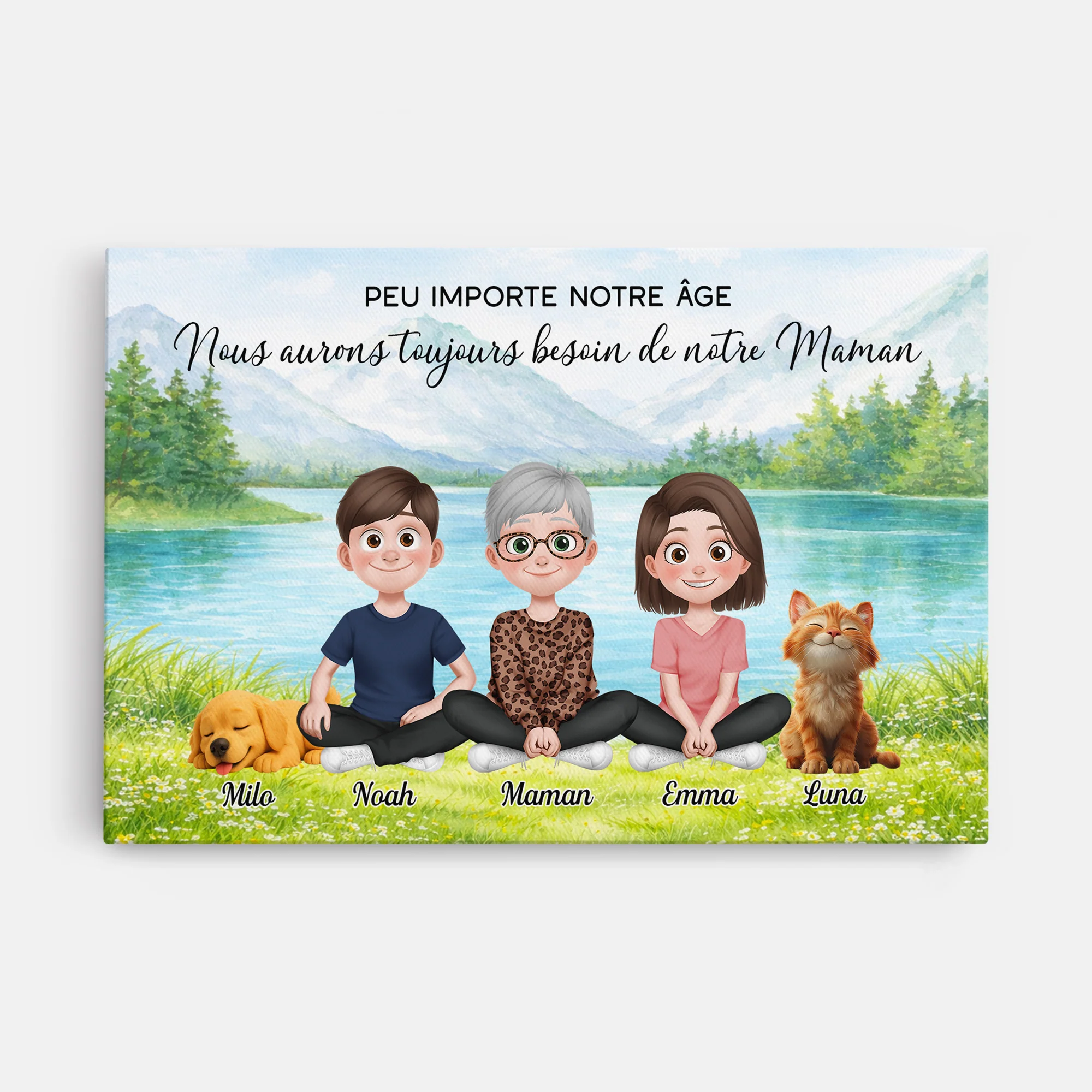 Tableau Maman | Toile Toujours Besoin De Notre Maman Et Papa Personnalisé