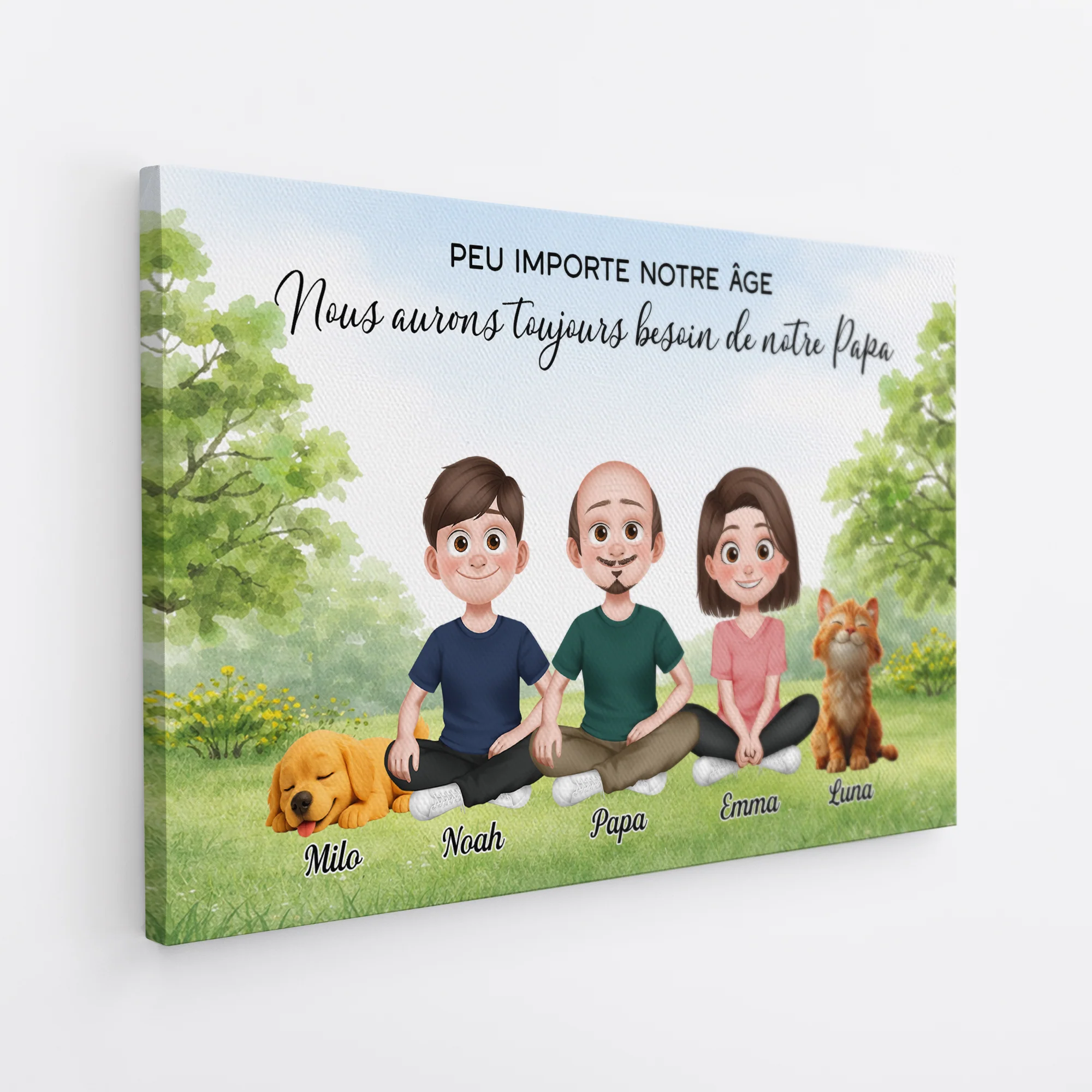 Tableau Maman | Toile Toujours Besoin De Notre Maman Et Papa Personnalisé - Image 2