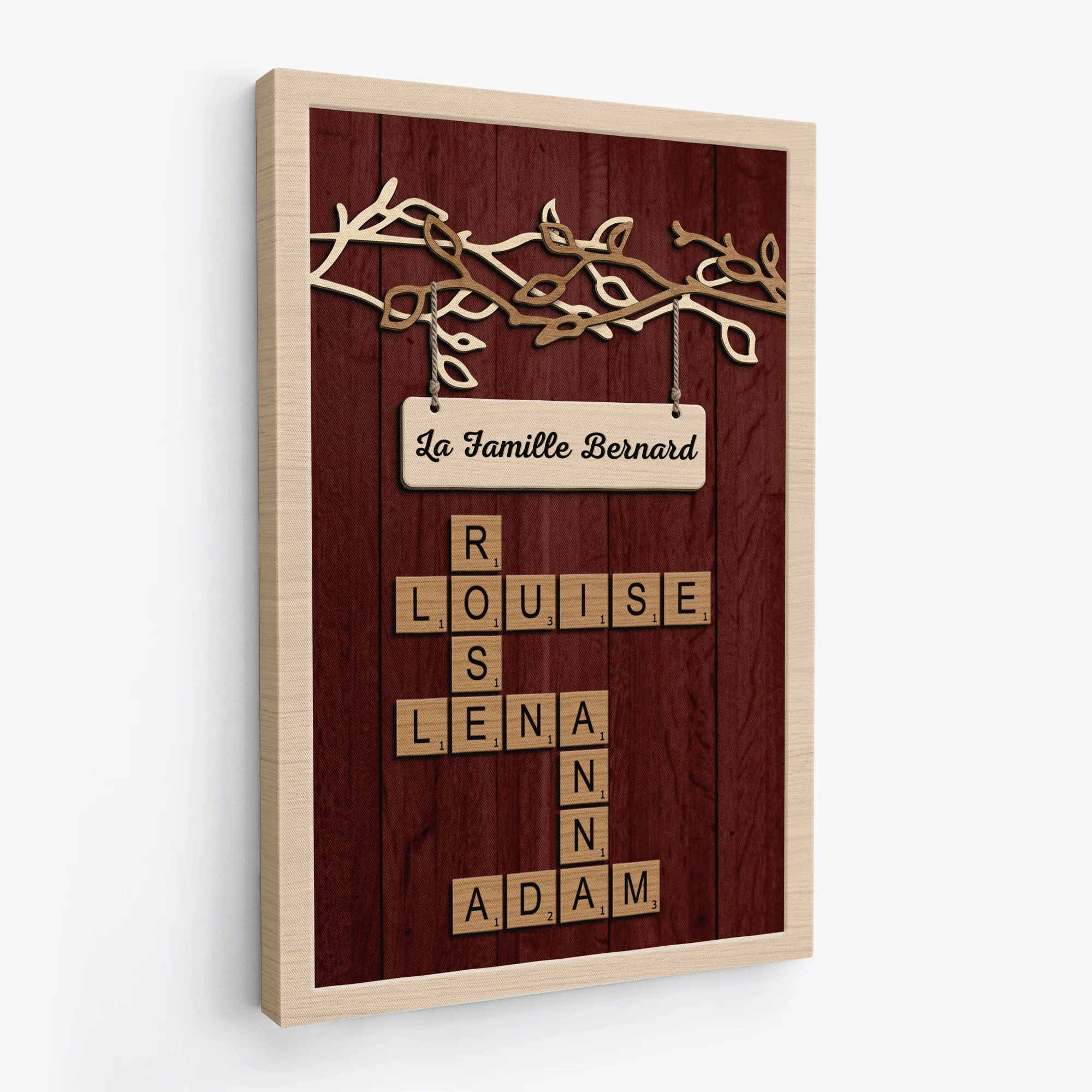 Toile Famille Personnalisée Et Mots Croisés - Image 2
