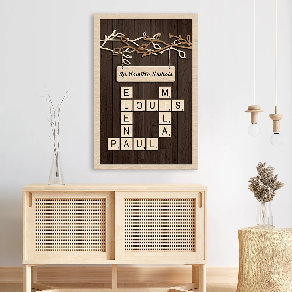 Toile Famille Personnalisée Et Mots Croisés - Image 3
