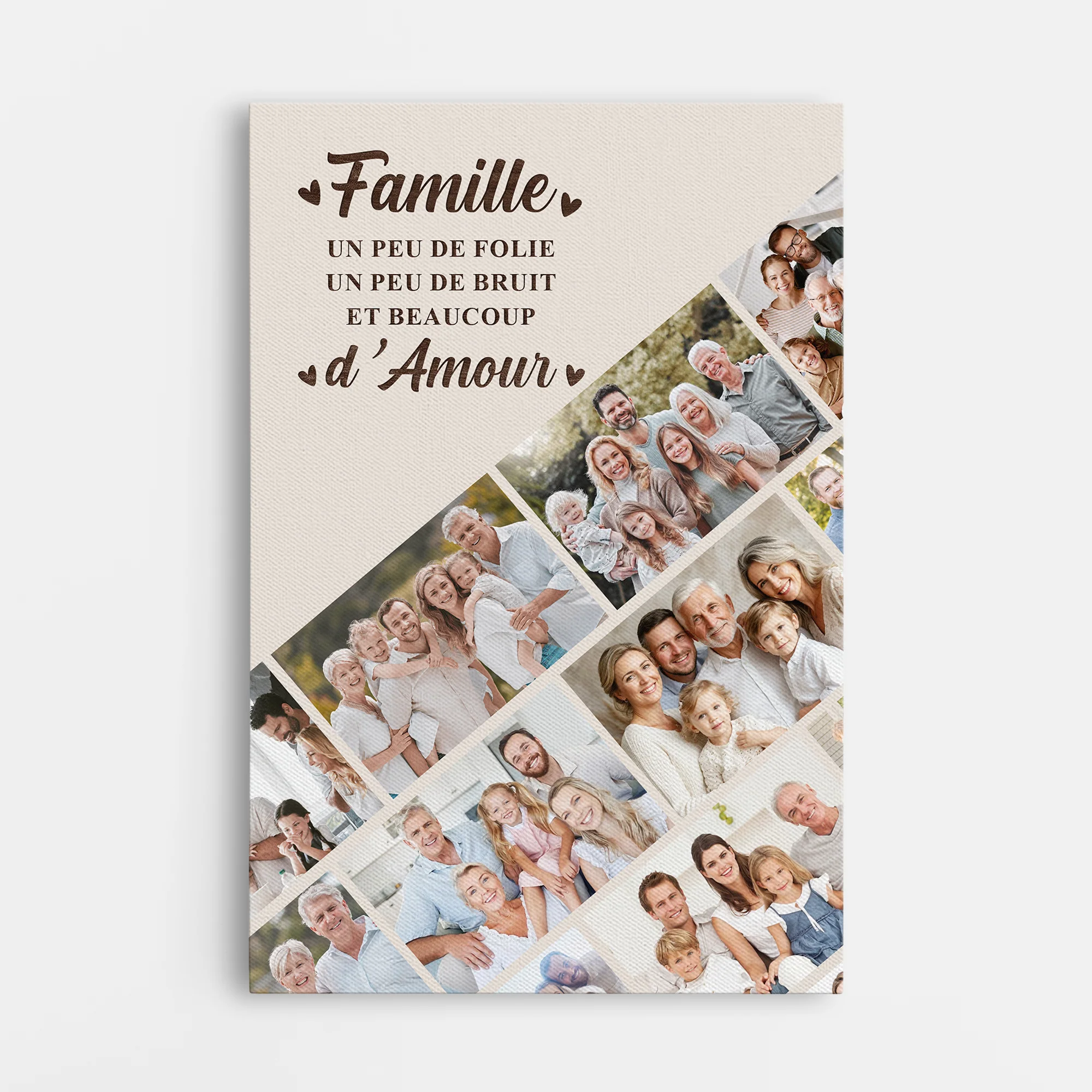 Tableau Photo Personnalisé Famille – Beaucoup D’Amour