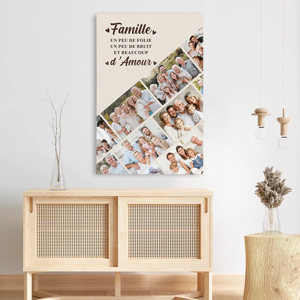 Tableau Photo Personnalisé Famille – Beaucoup D’Amour - Image 3