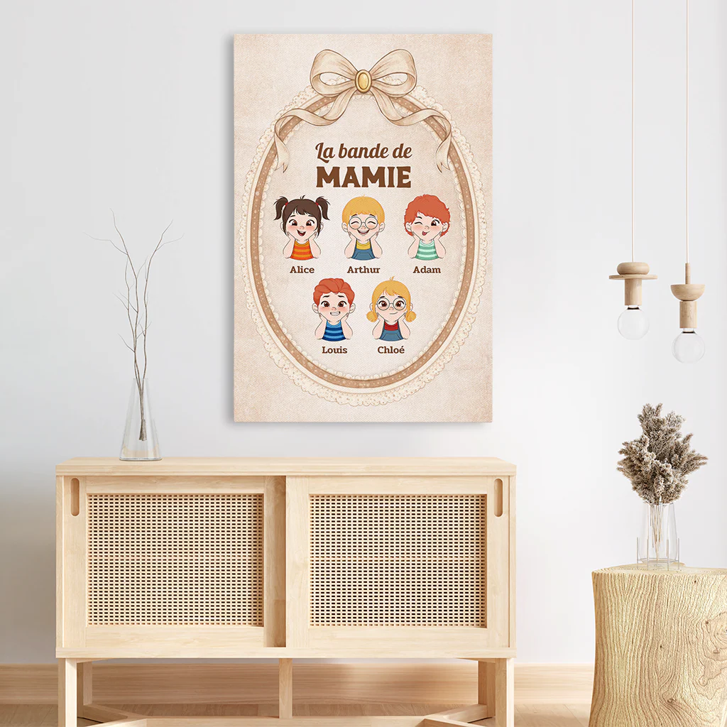 Toile Personnalisée Maman Mamie - Ses Petits Enfants - Image 3