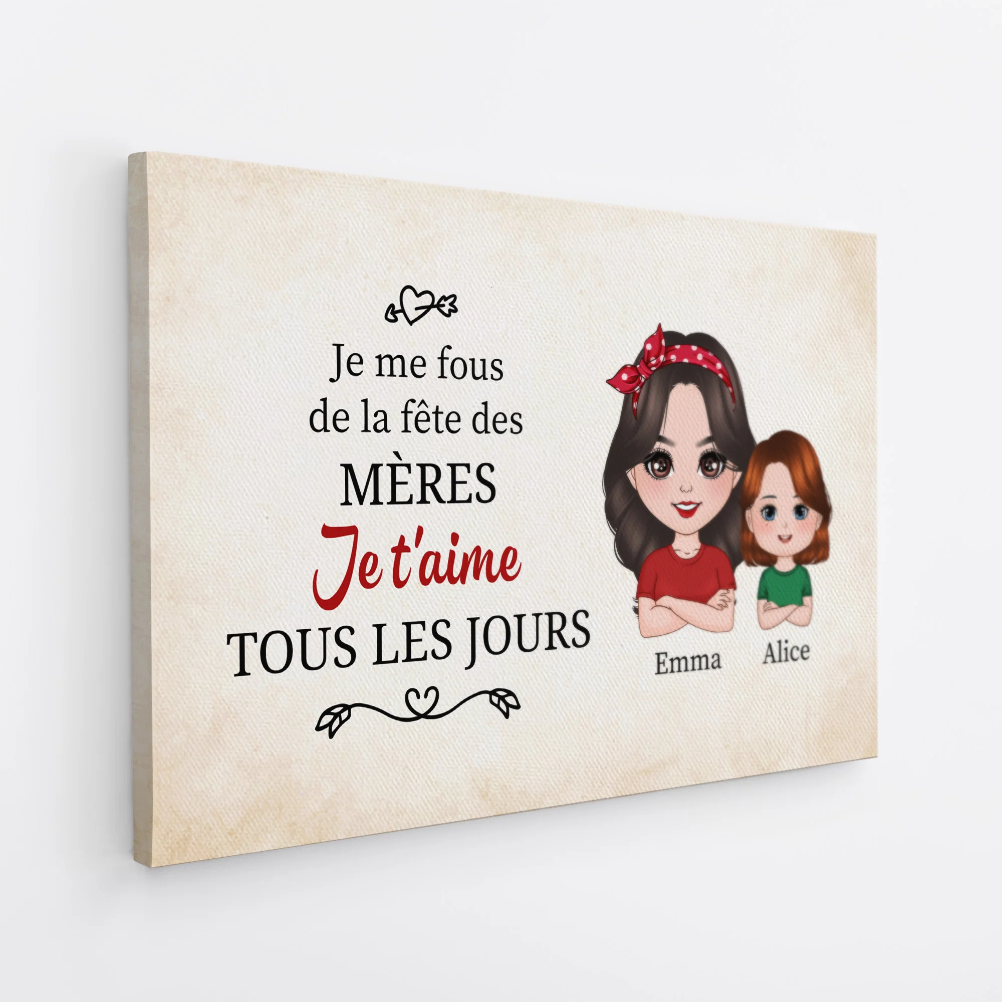 Toile Personnalisée Mamie - Je Me Fous De La Fête Des Grands-Mères - Image 2