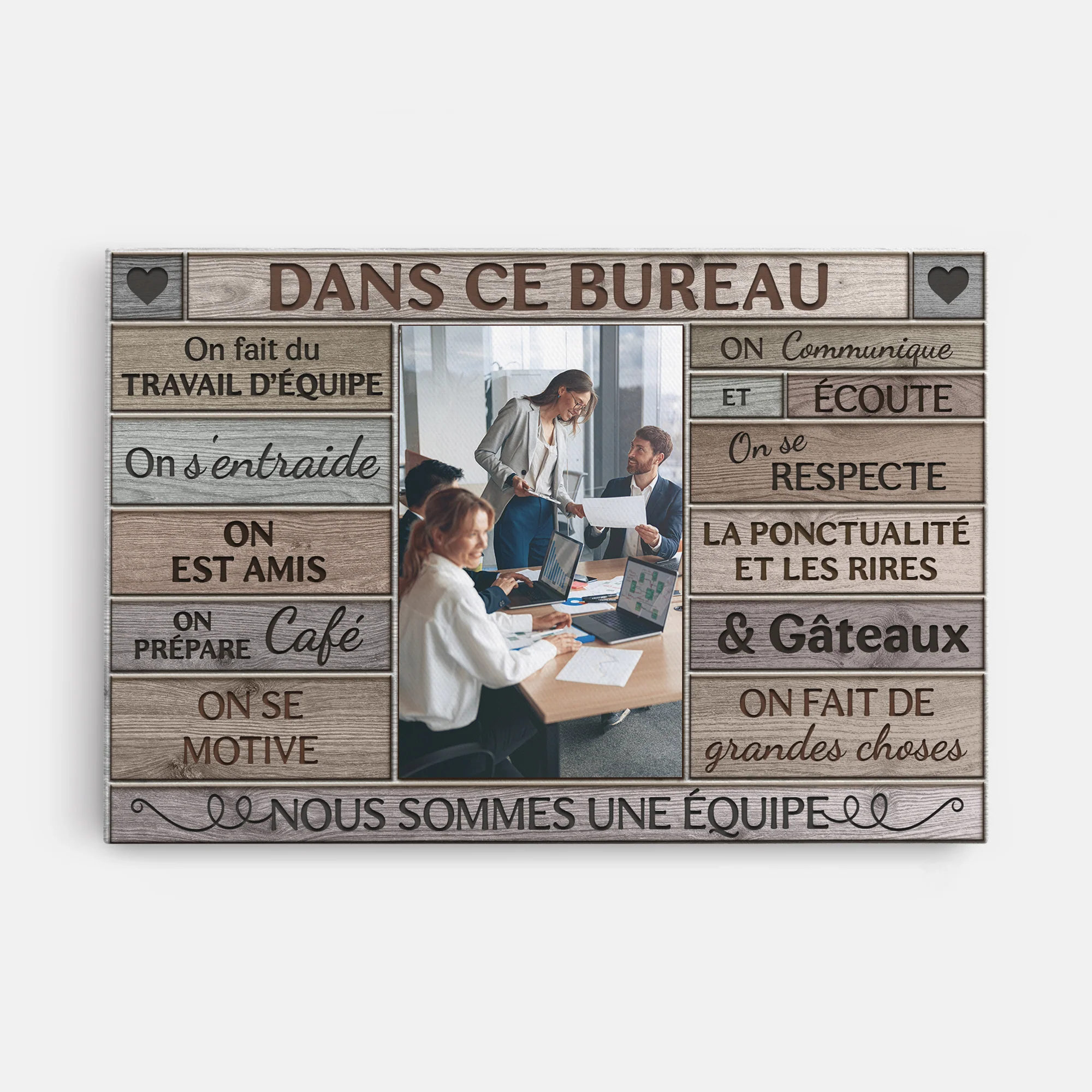 Toile Personnalisée Photo Pour Collègue - Dans Ce Bureau