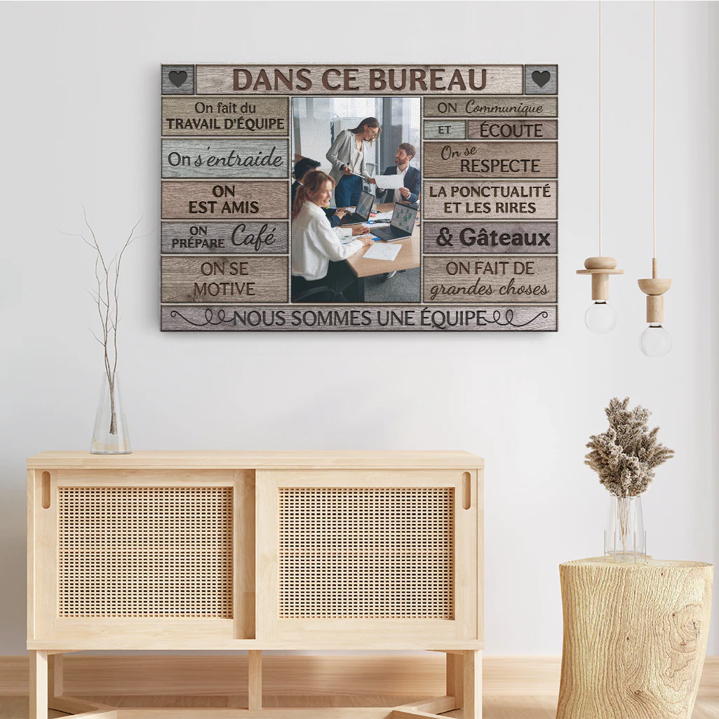 Toile Personnalisée Photo Pour Collègue - Dans Ce Bureau - Image 3