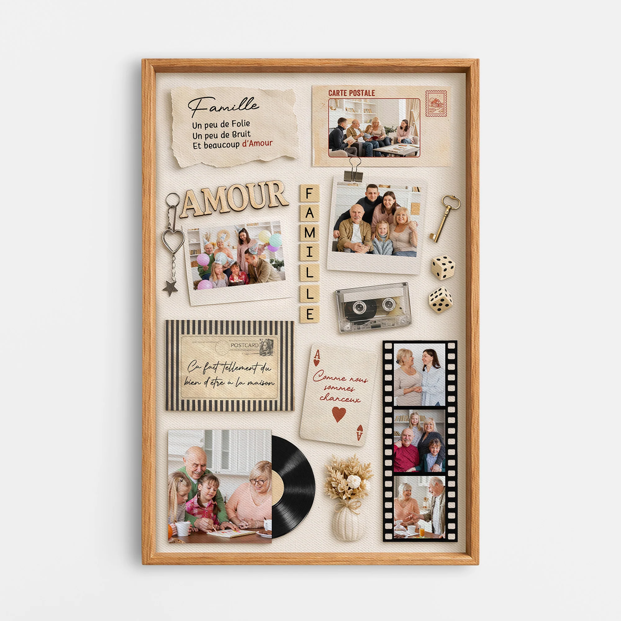 Tableau Photo Personnalisé – La Chance De Notre Famille