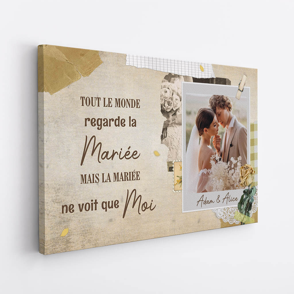 Toile Personnalisée Photo - Tout Le Monde Regarde La Mariée - Image 2