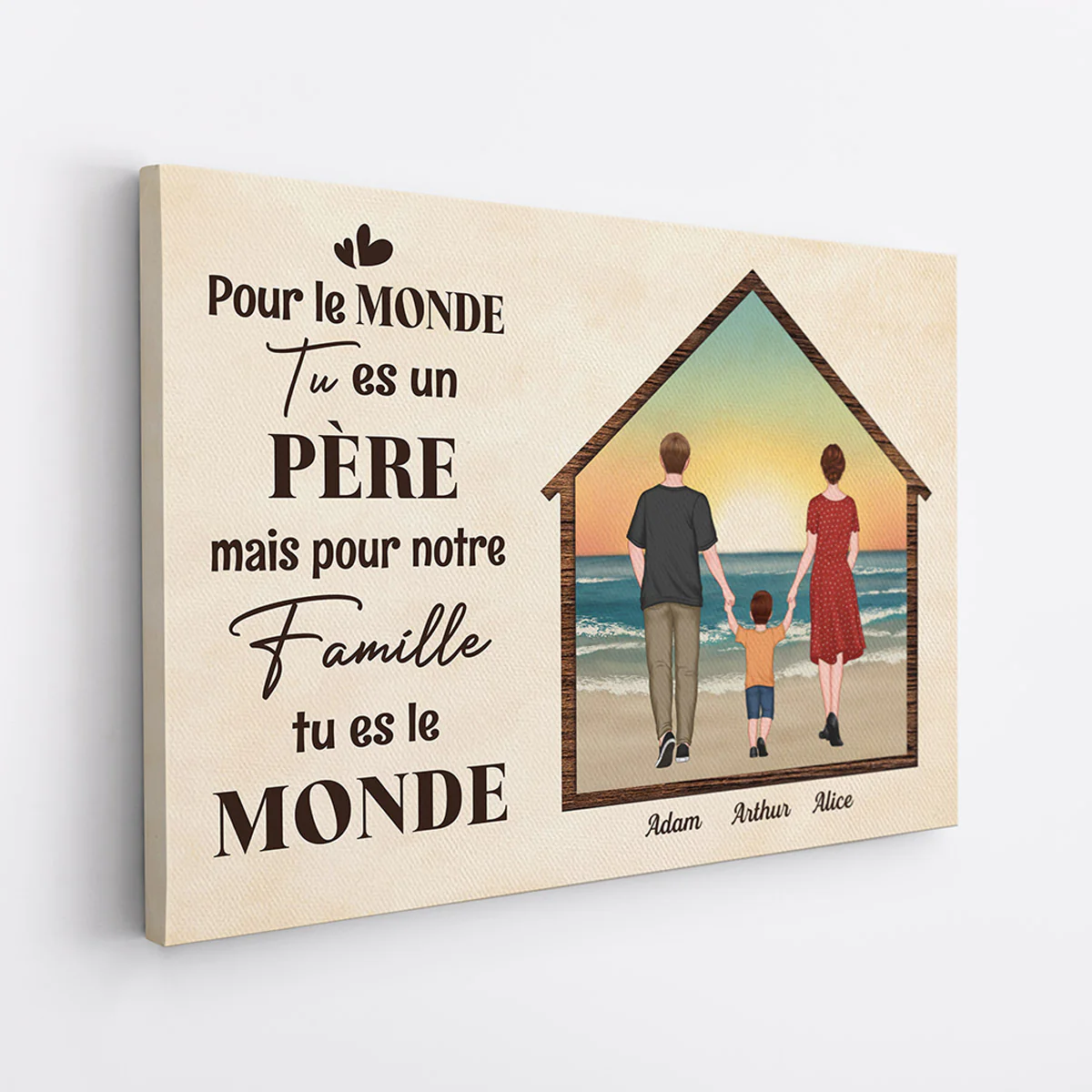 Toile Personnalisée - Tu Es Le Monde Maison - Image 2