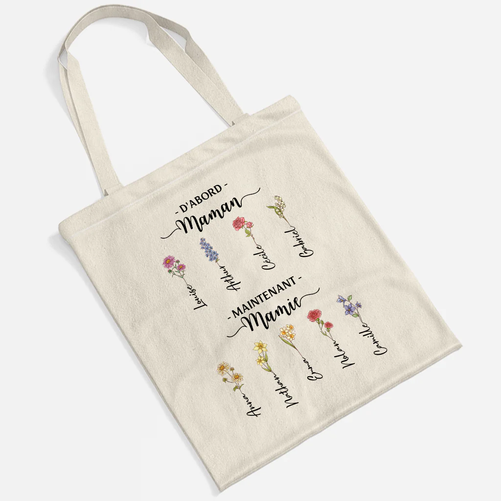 Tote Bag À Personnaliser - D'abord Maman Maintenant Mamie - Image 2