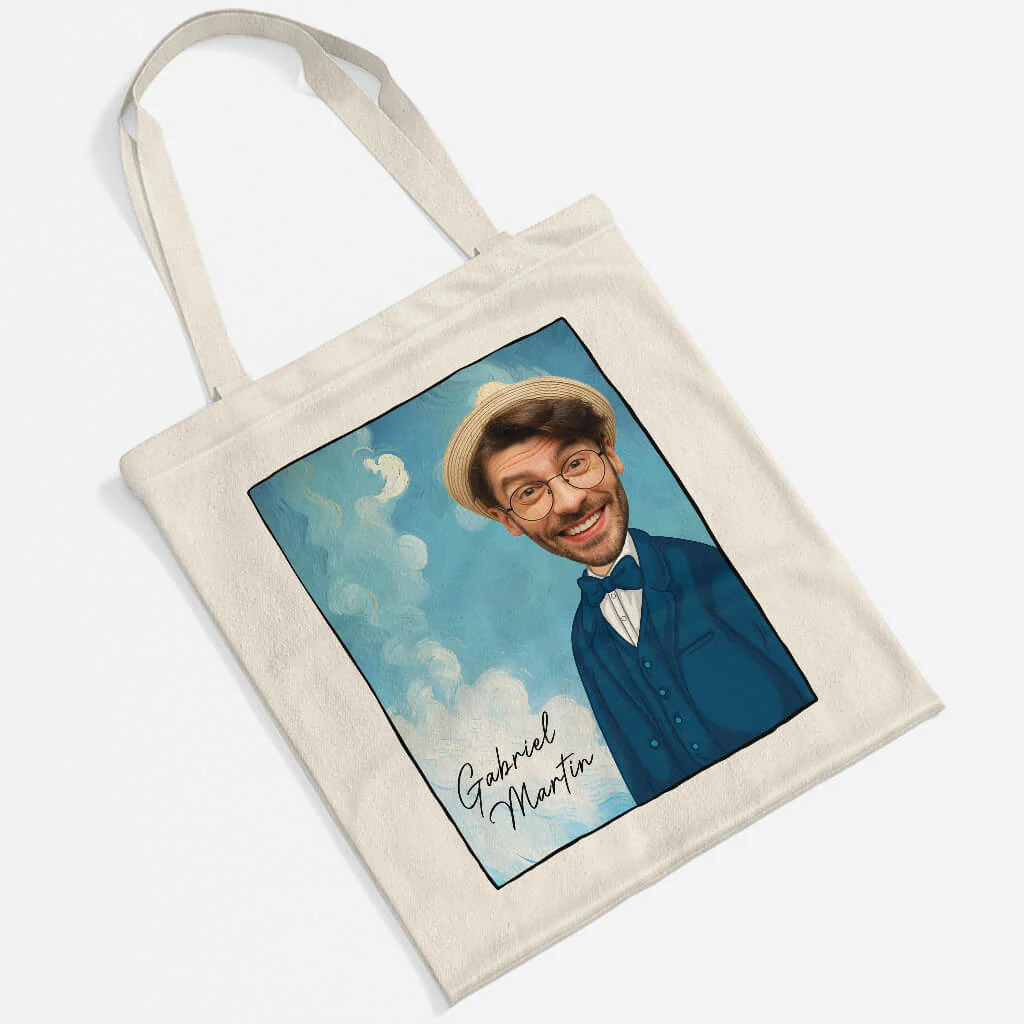 Dessin De Van Gogh Version Homme - Tote Bag Homme Personnalisé - Image 2