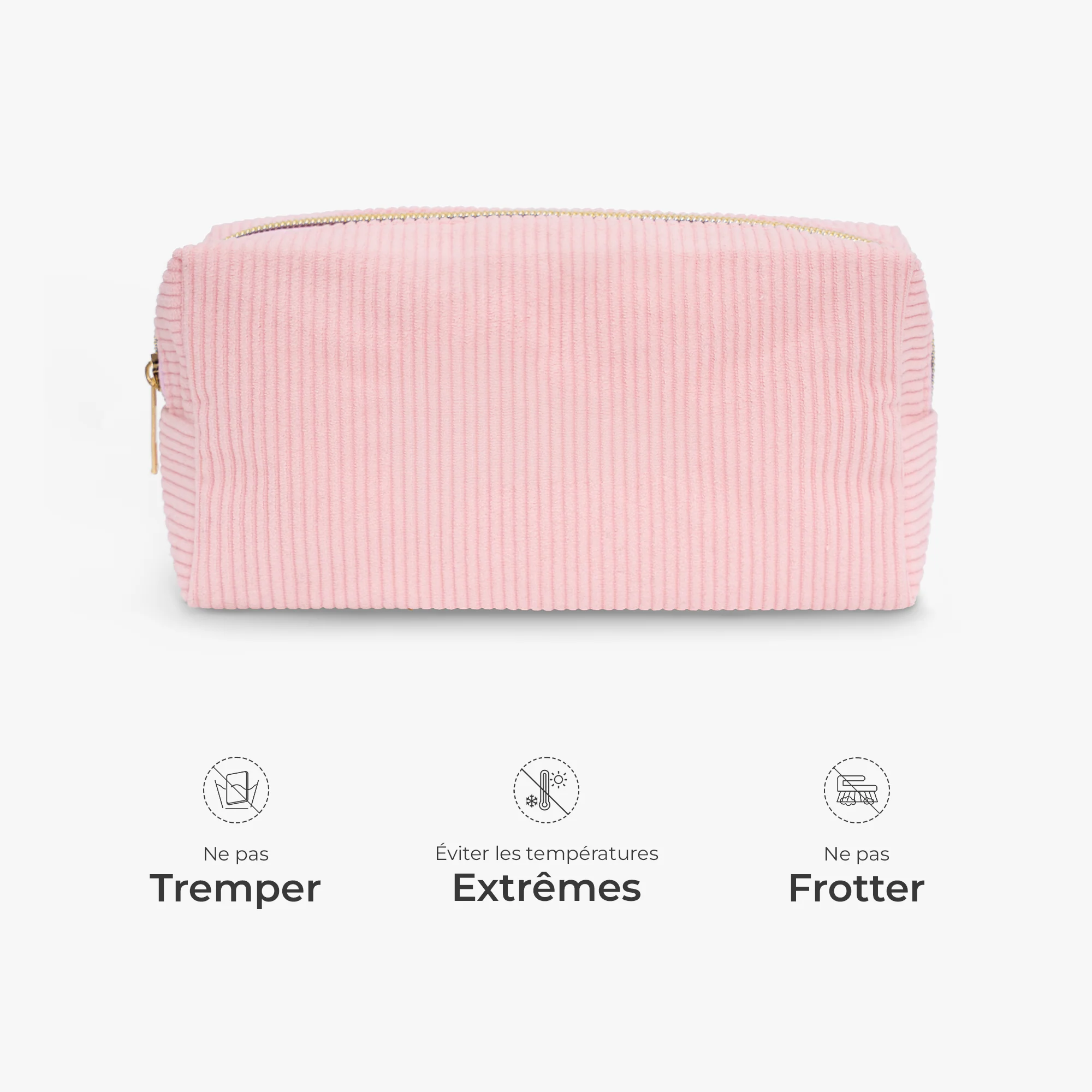 Trousse De Maquillage Personnalisée Brodée En Velours Côtelé - Cadeau Pour Une Femme - Image 4