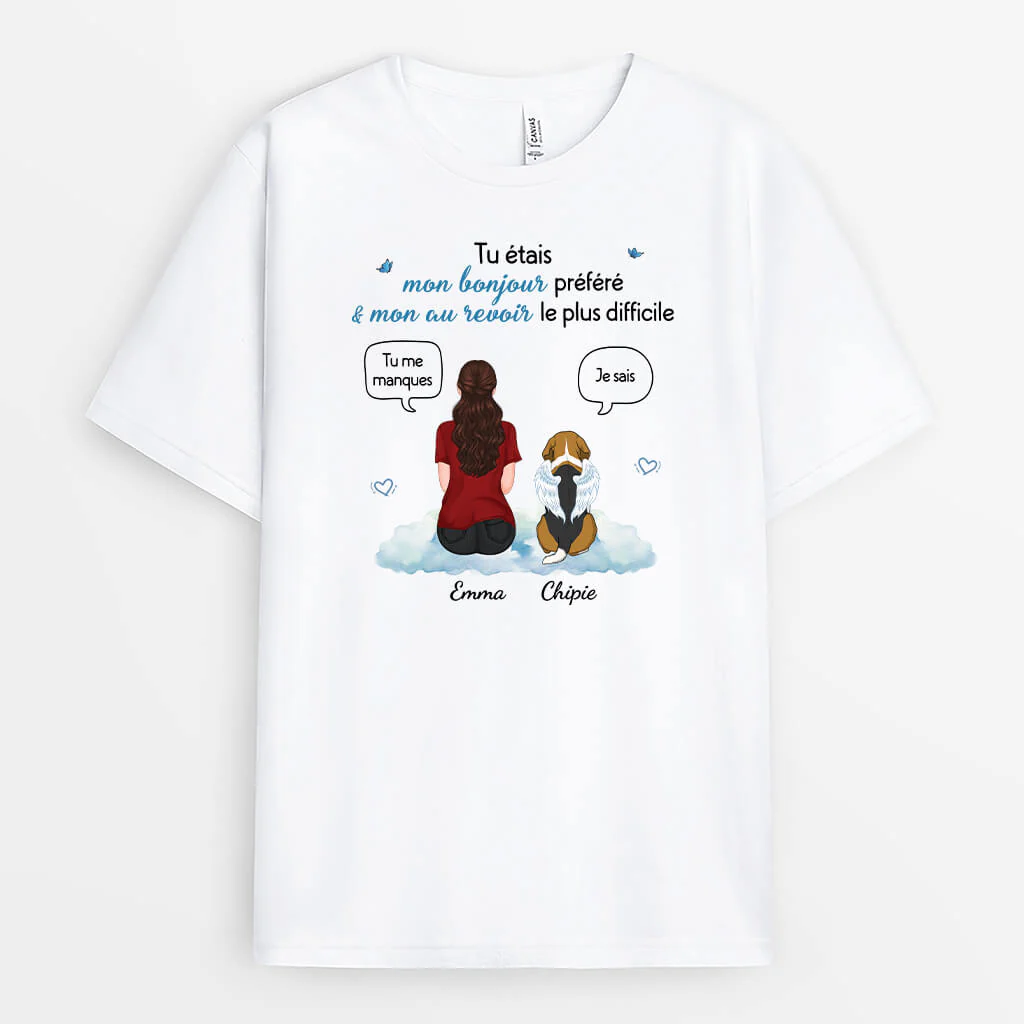 T-shirt Personnalisé Avec Chien - Mon Chien Me Manque