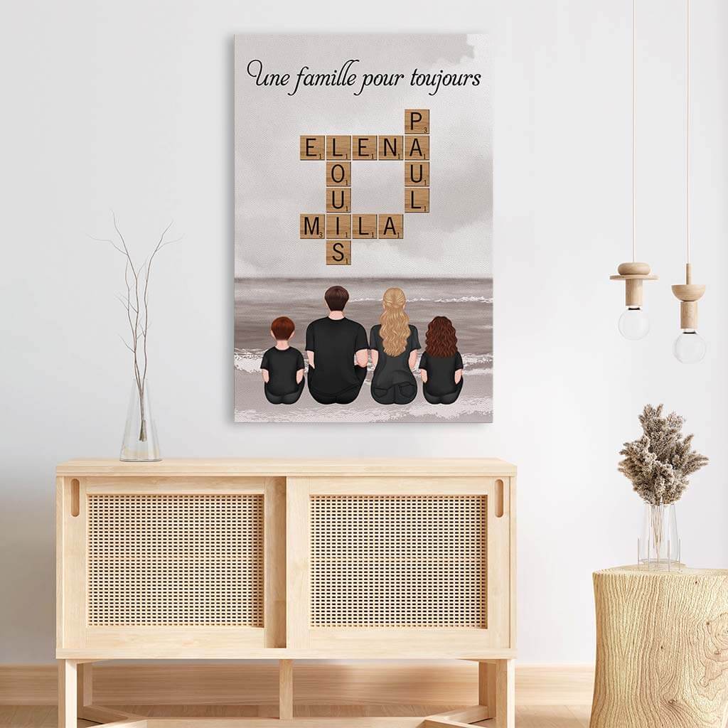 Tableau Famille Personnalisé – Une Famille Pour Toujours - Image 3