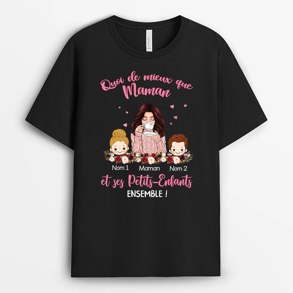 Tee Shirt Mamie Personnalisé - Mamie et Petits-Enfants Ensemble - Image 2