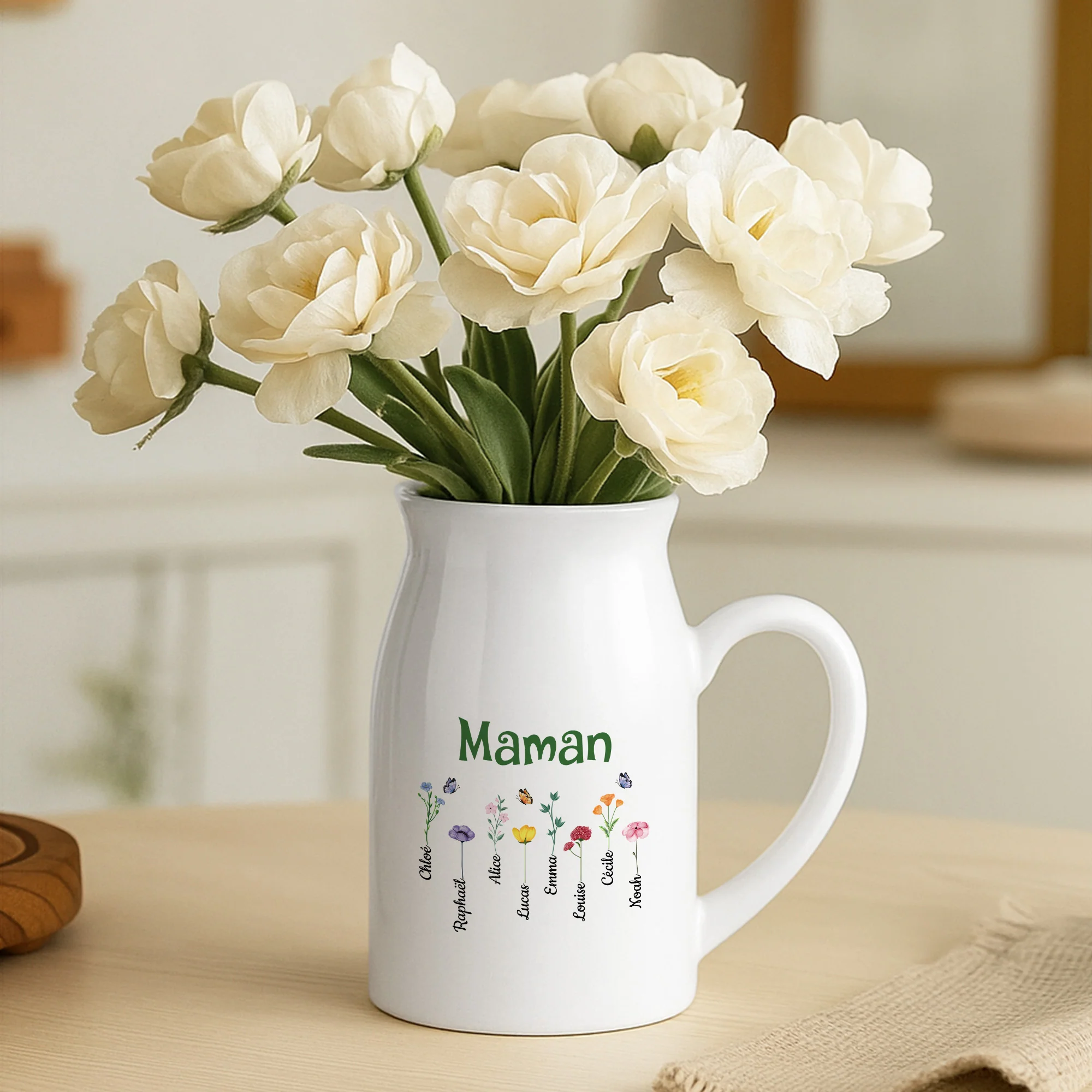 Vase Personnalisé Mamie - Les Fleurs De Mamie - Image 2