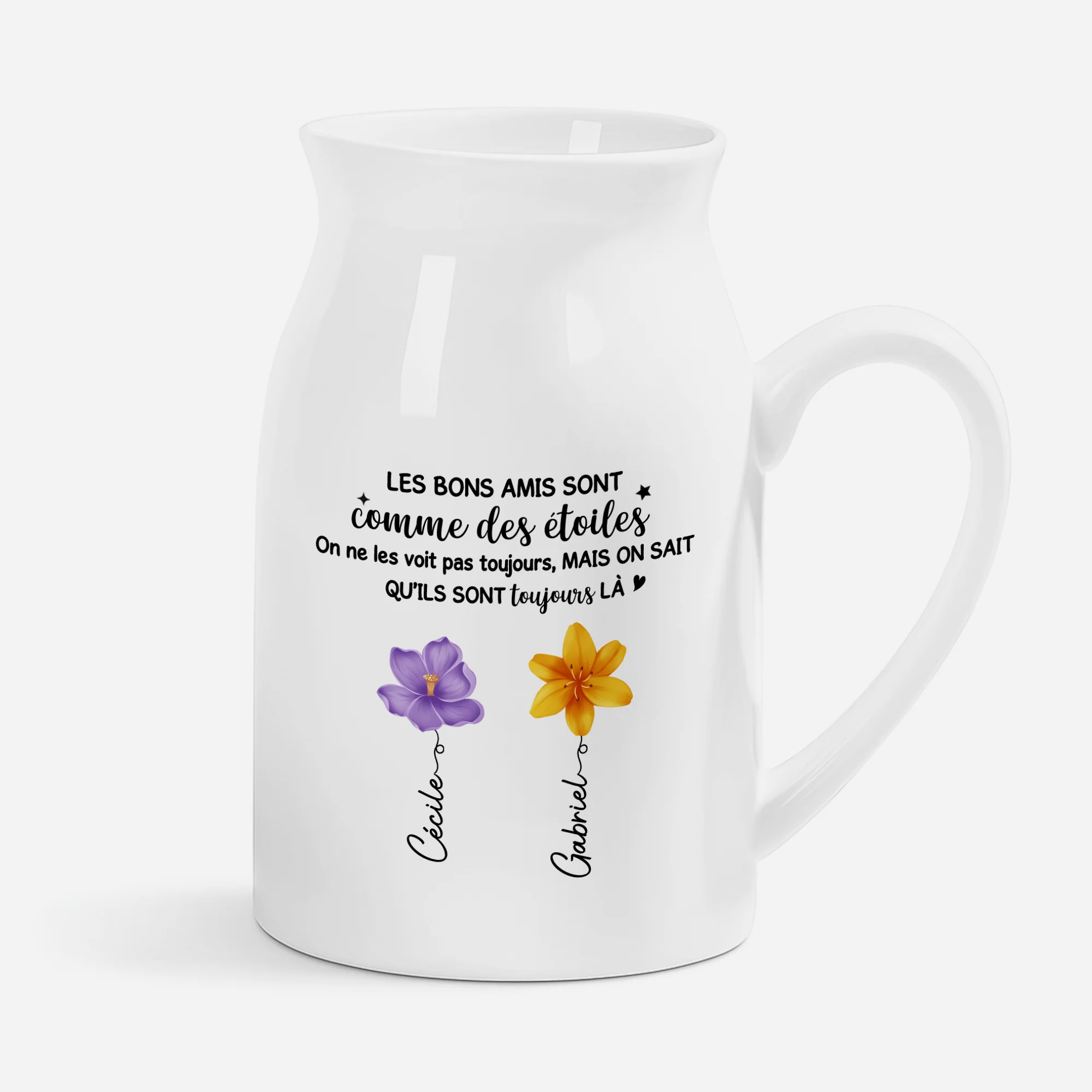 Vase Personnalisé - Bonnes Amies Comme Des Étoiles