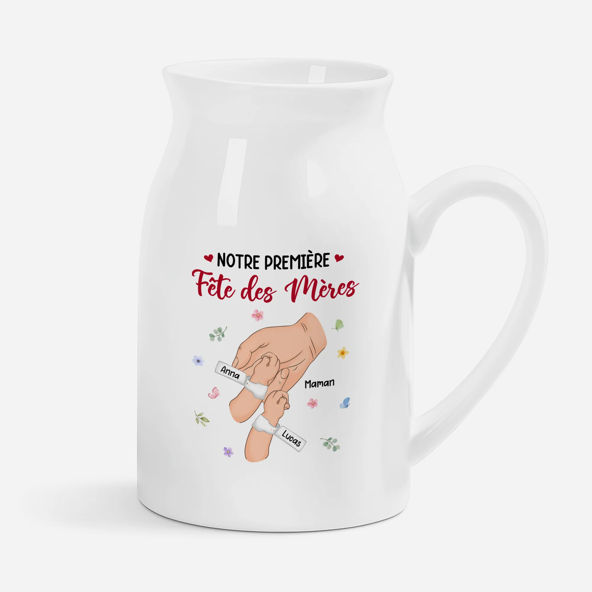 Vase Personnalisé Maman Papa - Notre Première Fête Des Mères