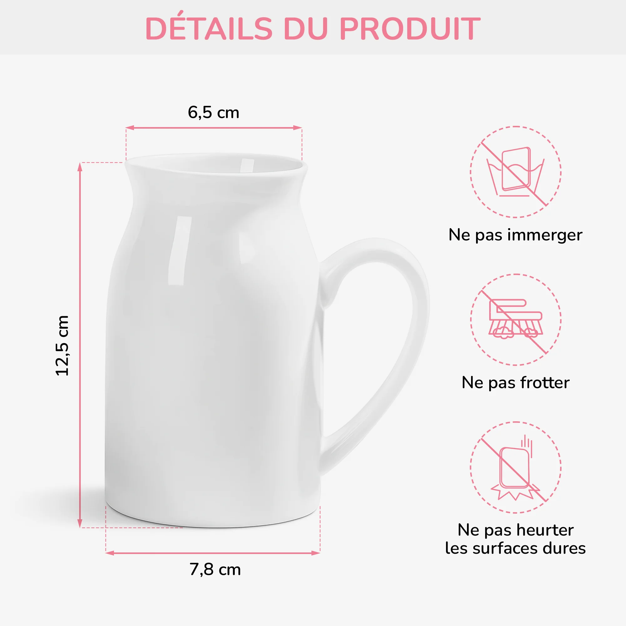 Vase Personnalisé Mamie - Le Bonheur C'est D'être Mamie Floral - Image 3