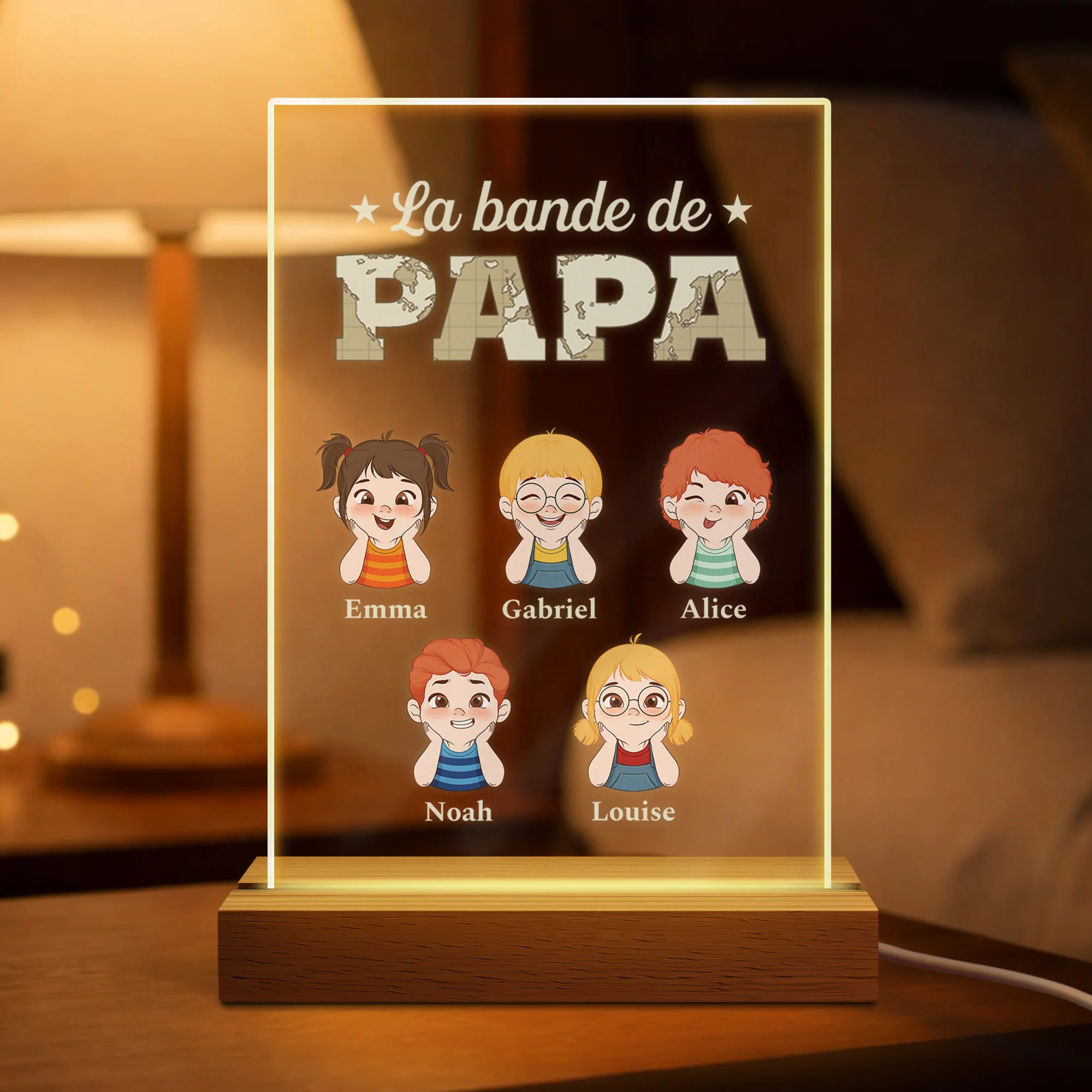 Veilleuse Led Personnalisé | La Bande À Papa Papy