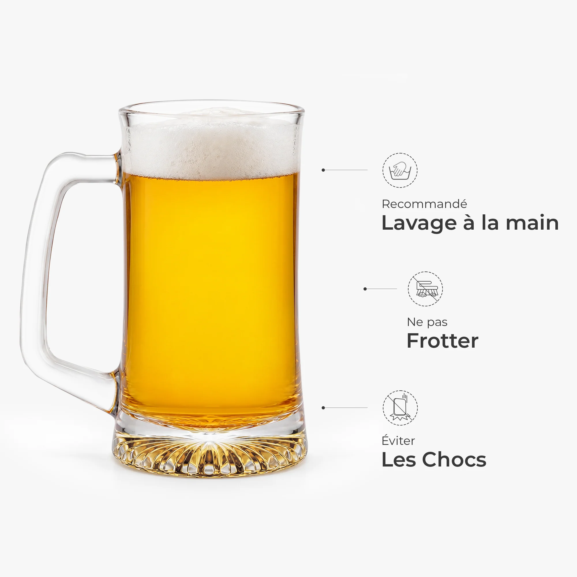 Verre À Bière Avec Anse Personnalisé - Cadeau Papa Humour Avoir Des Enfants En Bonus - Image 4