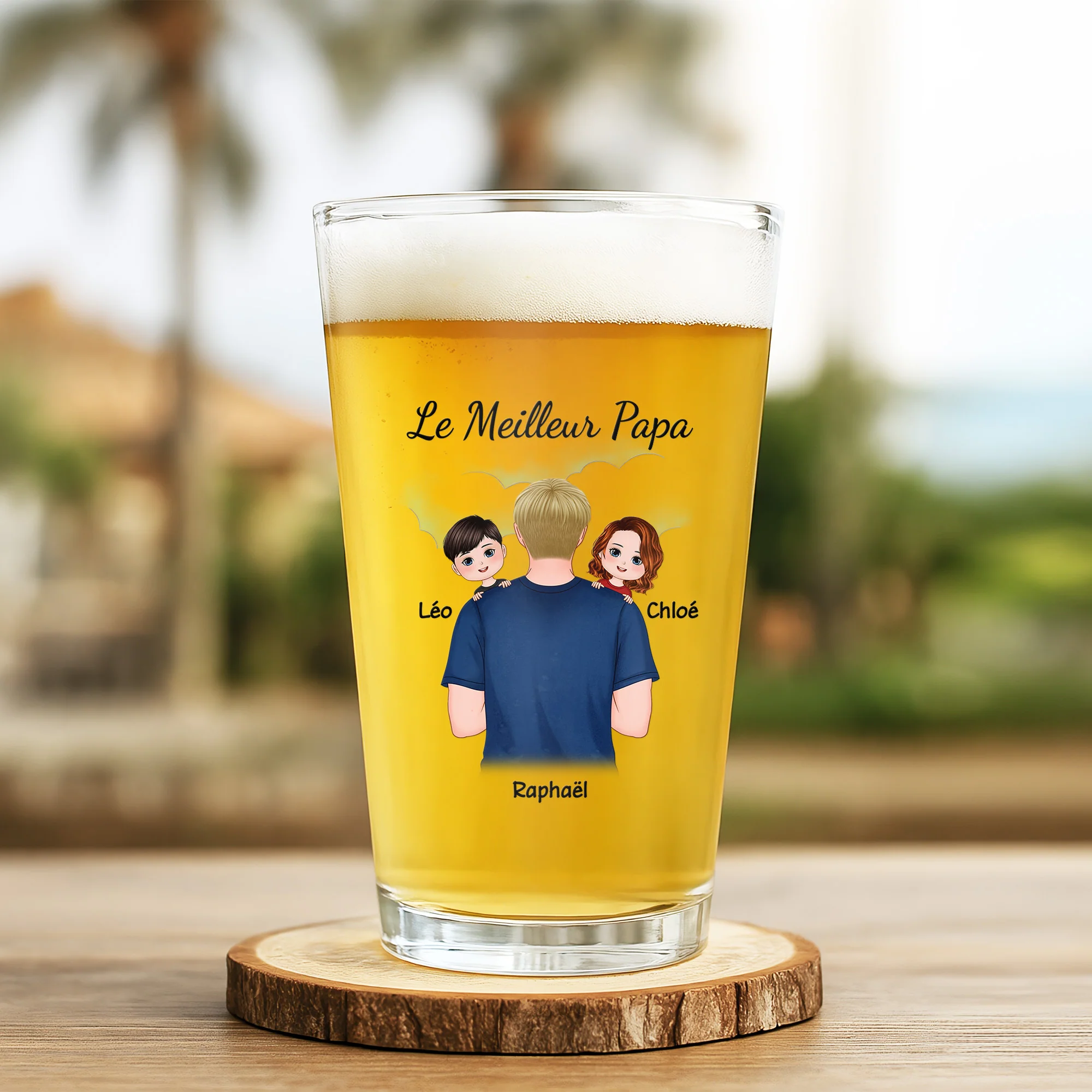 Verre à Bière Papa Personnalisé - Le Meilleur Papa - Image 2