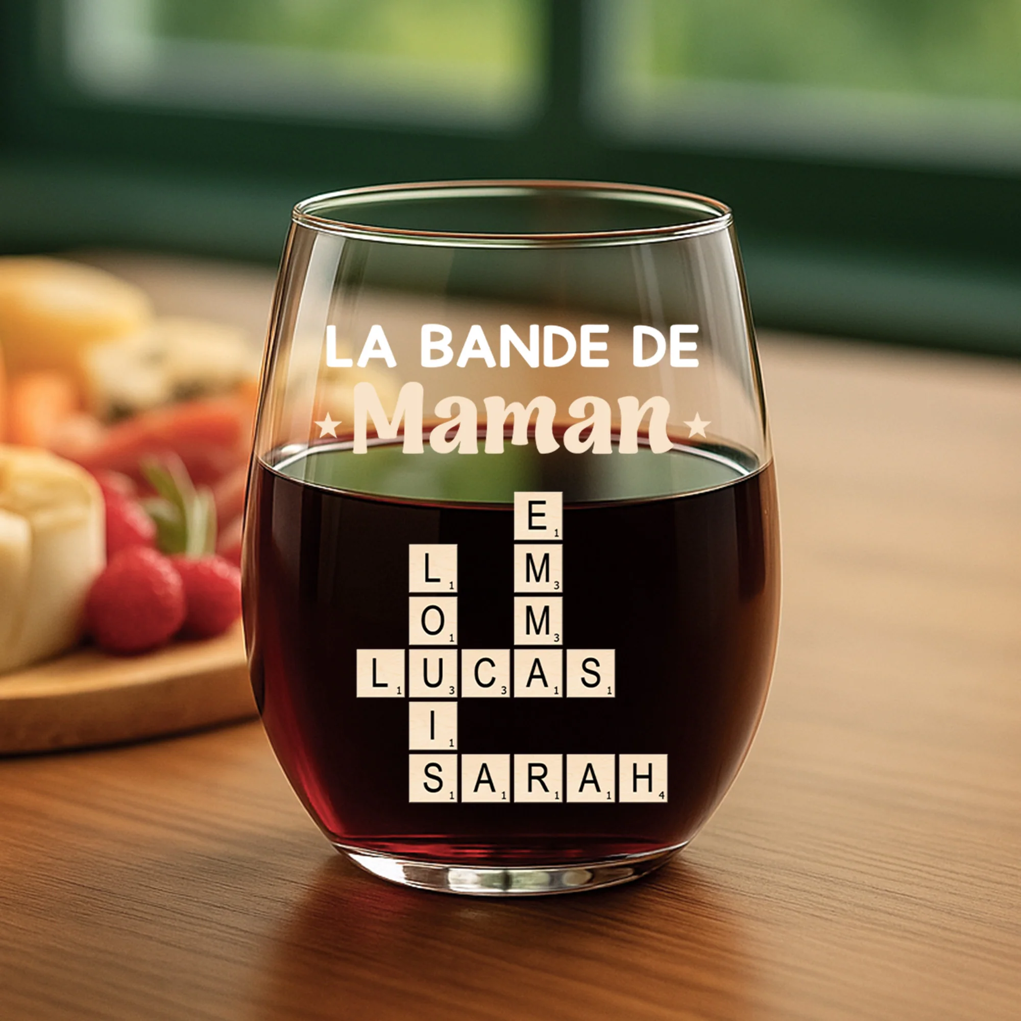 Cadeau Papy Personnalisé | La Bande À Papy Verre À Vin Sans Pied - Image 2