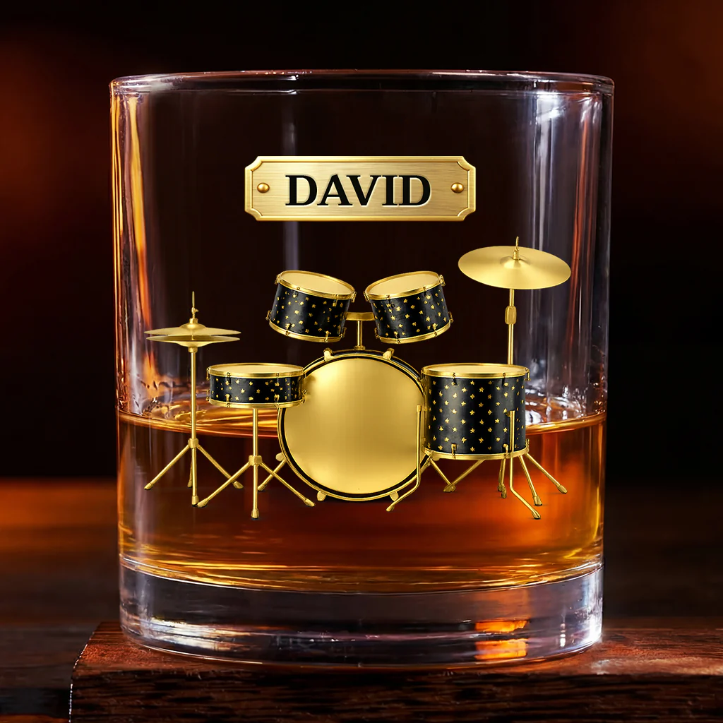 Verre À Whisky Personnalisé | Dessin Batterie Homme Et Femme