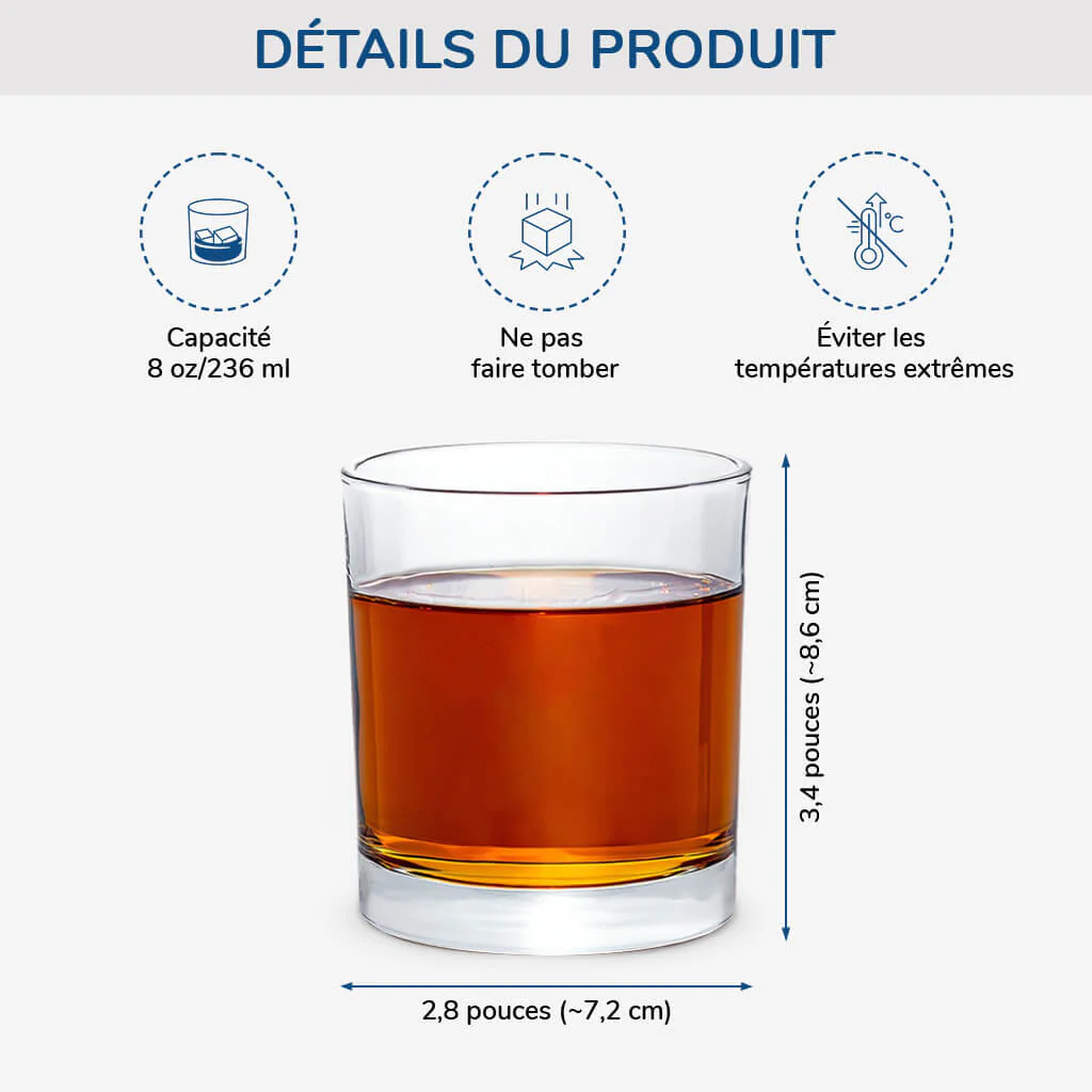 Cadeau Personnalisé Retraite - Quelle Journée De Merde - Verre à Whisky - Image 3