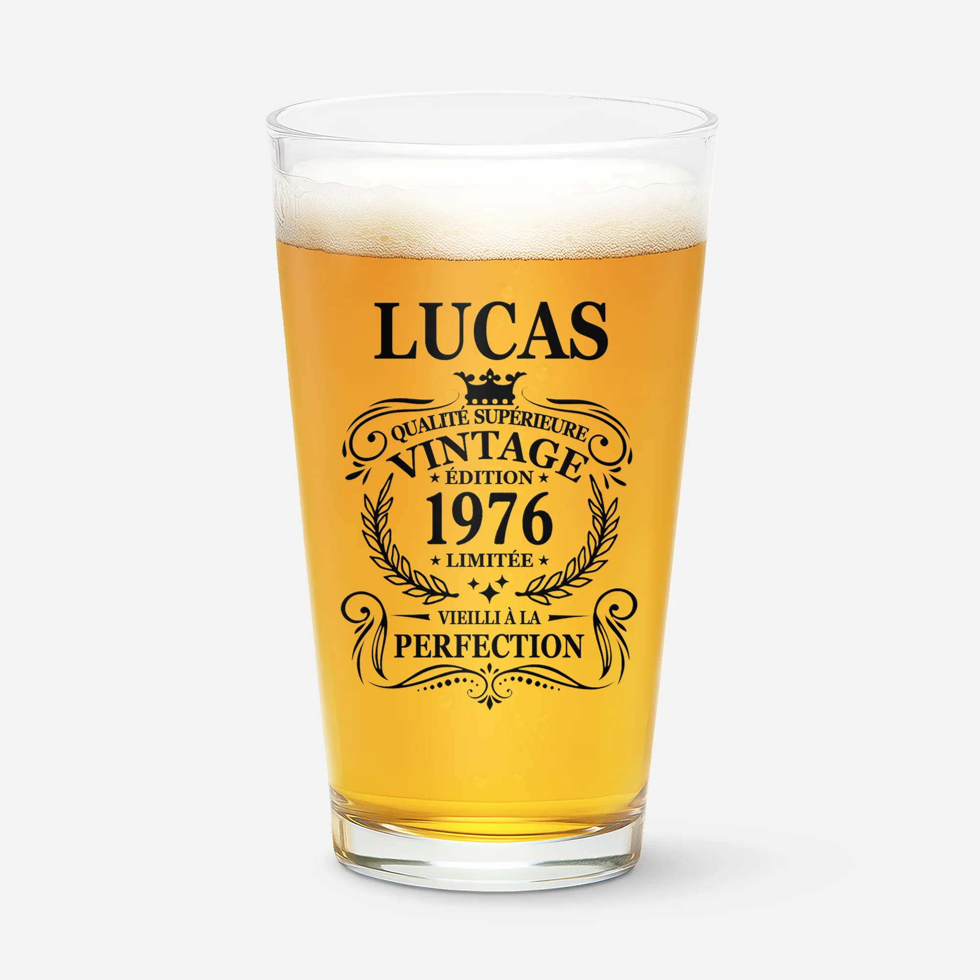 Verre Bière Personnalisé - Édition Limitée Cadeau Pour Anniversaire Homme Femme